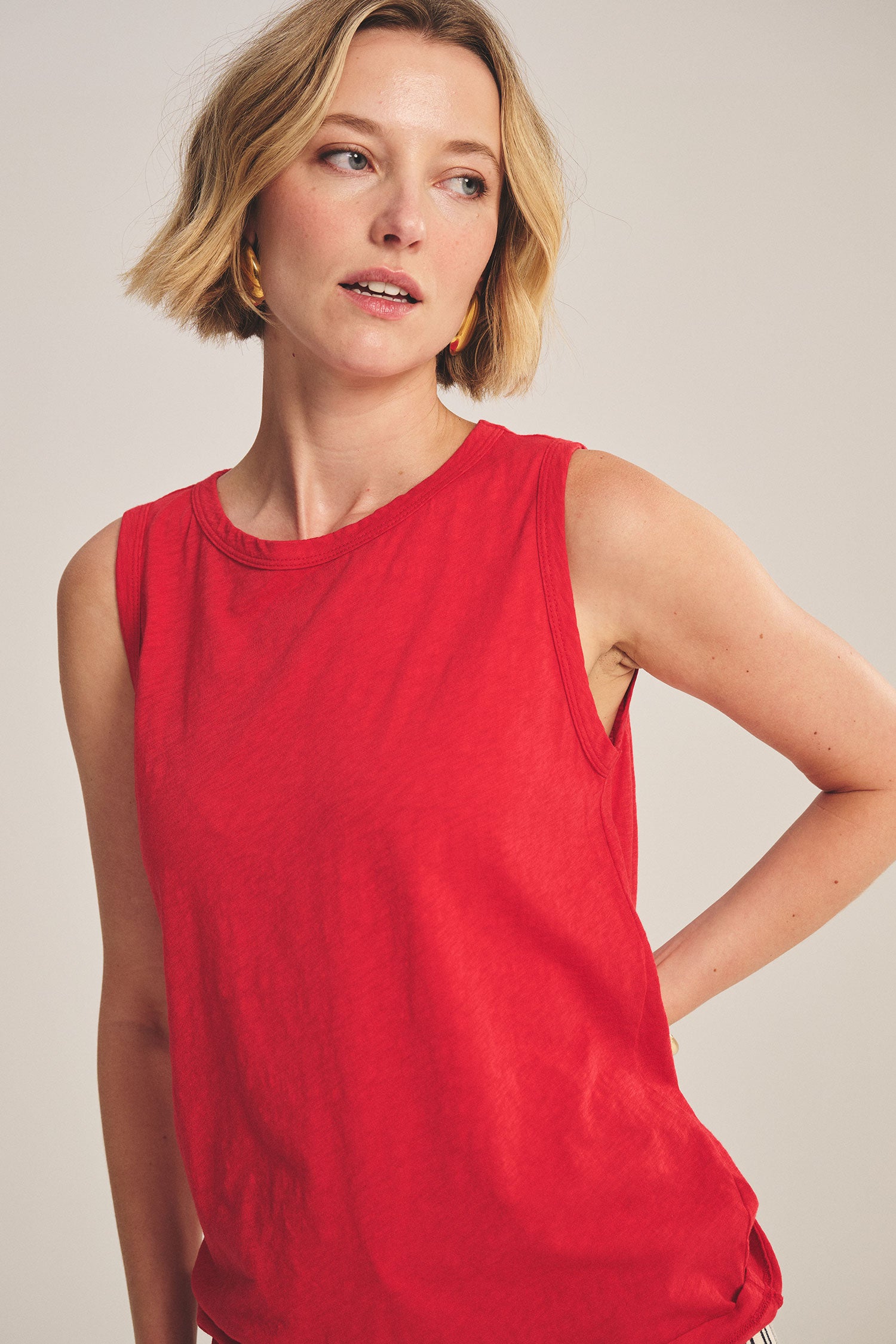 Velvet Taurus Tank - Red Pepper