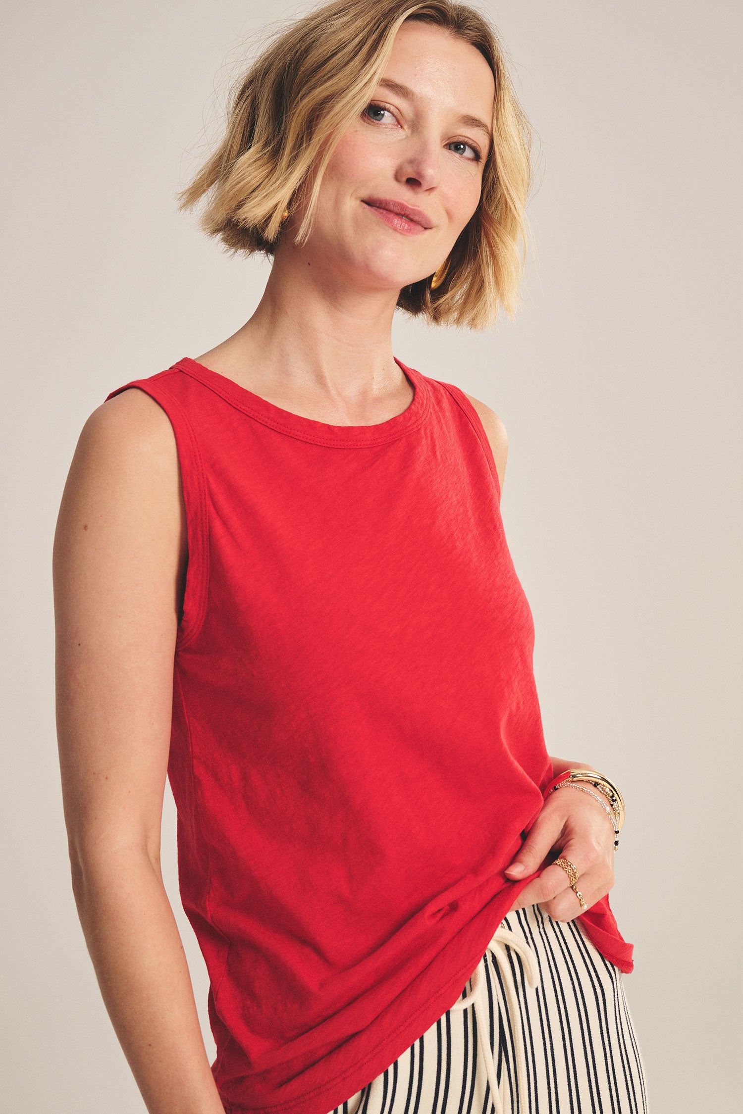 Velvet Taurus Tank - Red Pepper