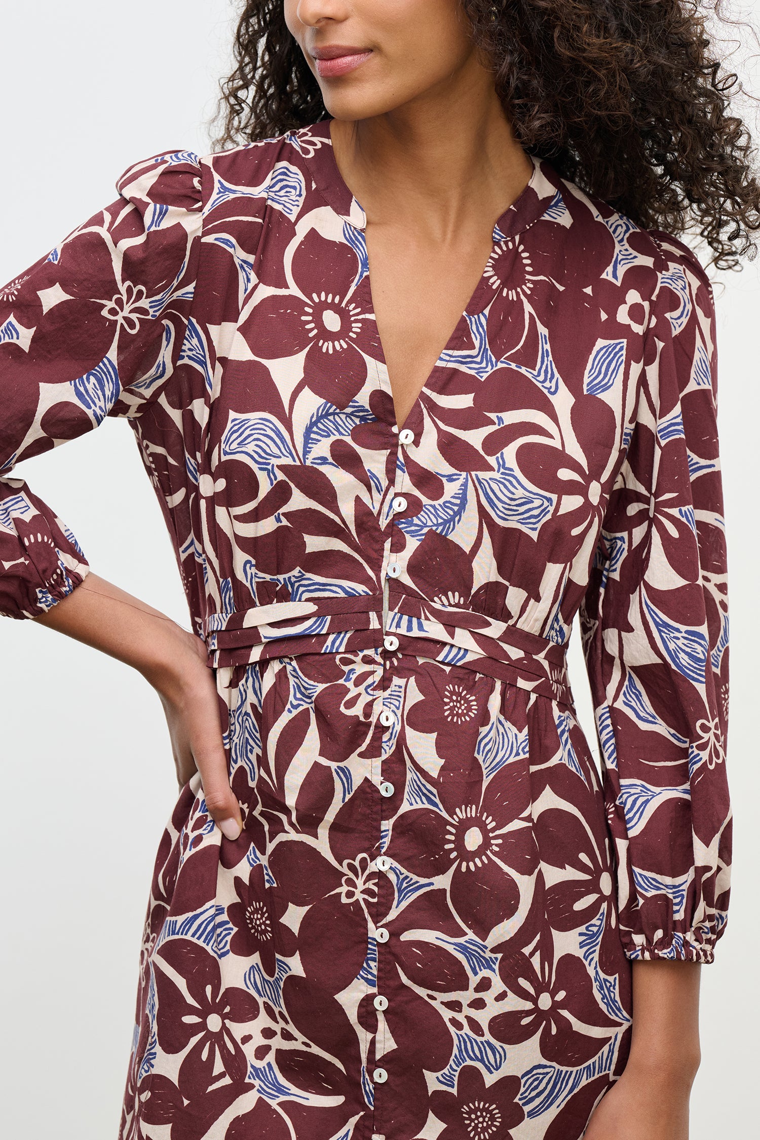 Velvet Tessa Cotton Cambric Dress - Eden