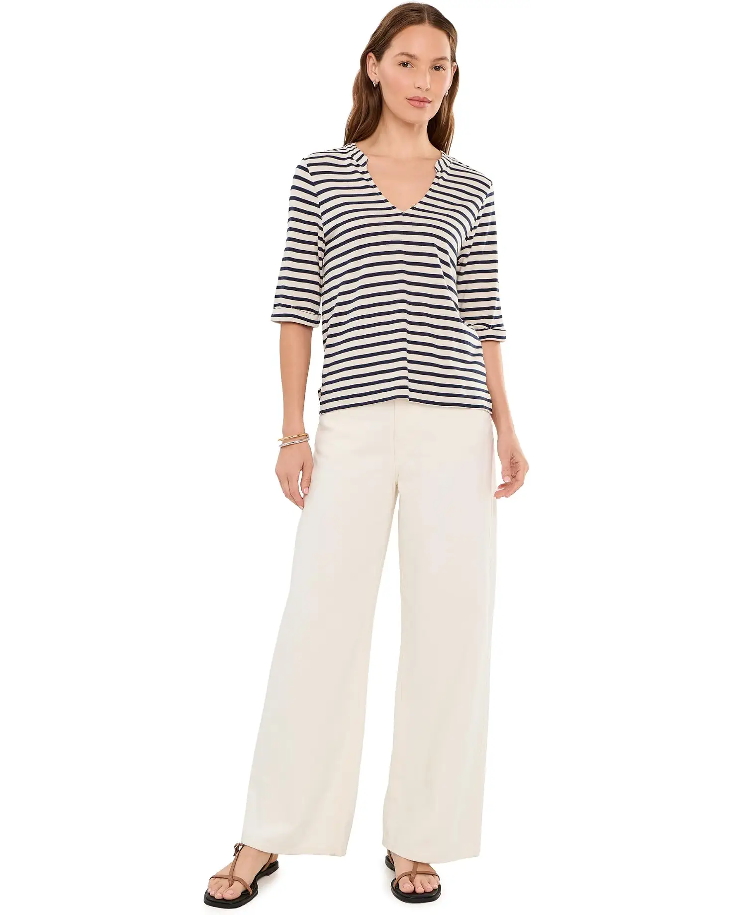Sanctuary Dolce Notch Neck Tee - Opal/Navy