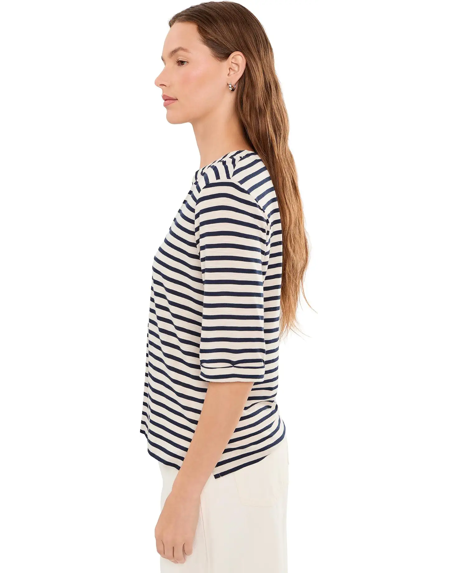 Sanctuary Dolce Notch Neck Tee - Opal/Navy