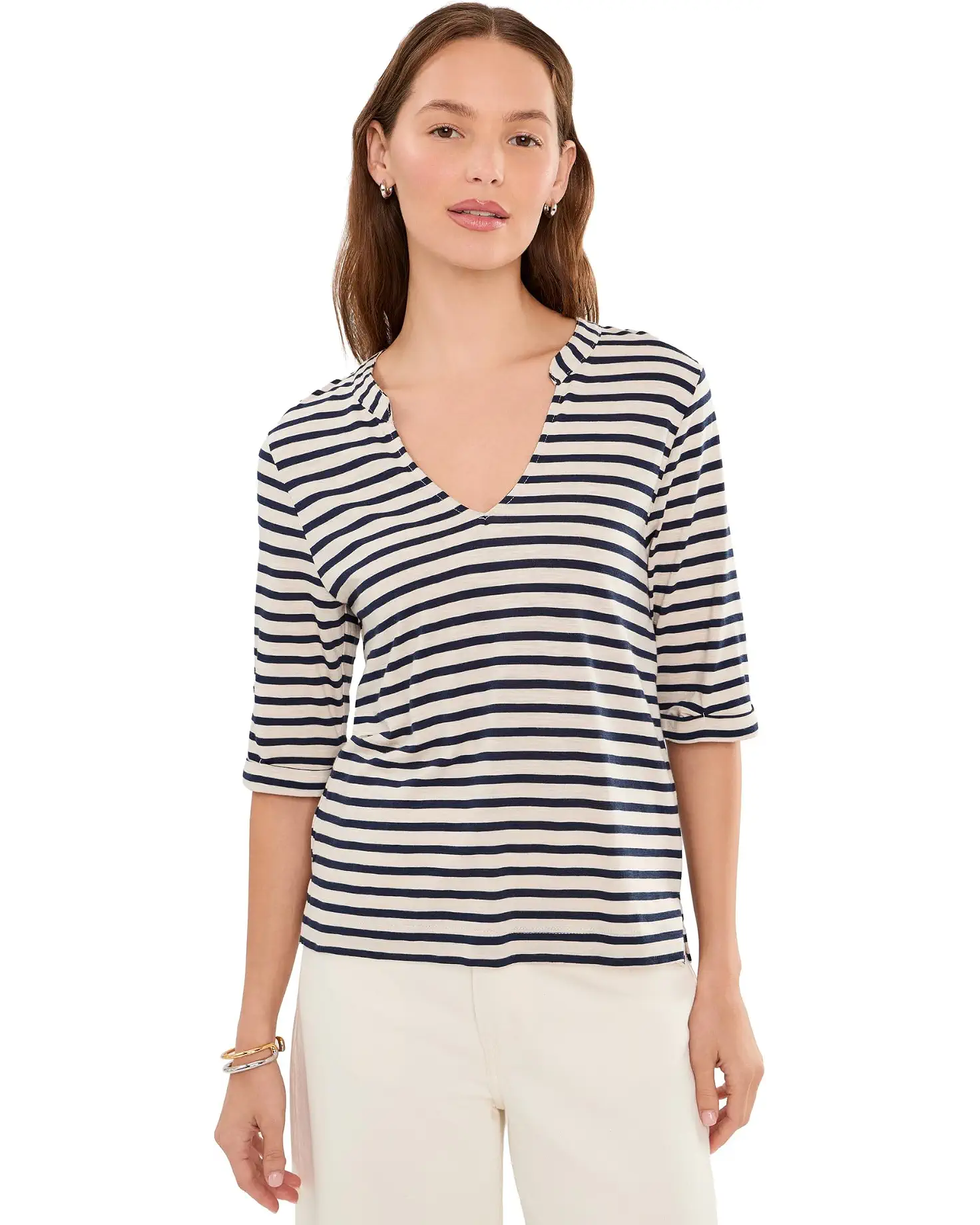 Sanctuary Dolce Notch Neck Tee - Opal/Navy