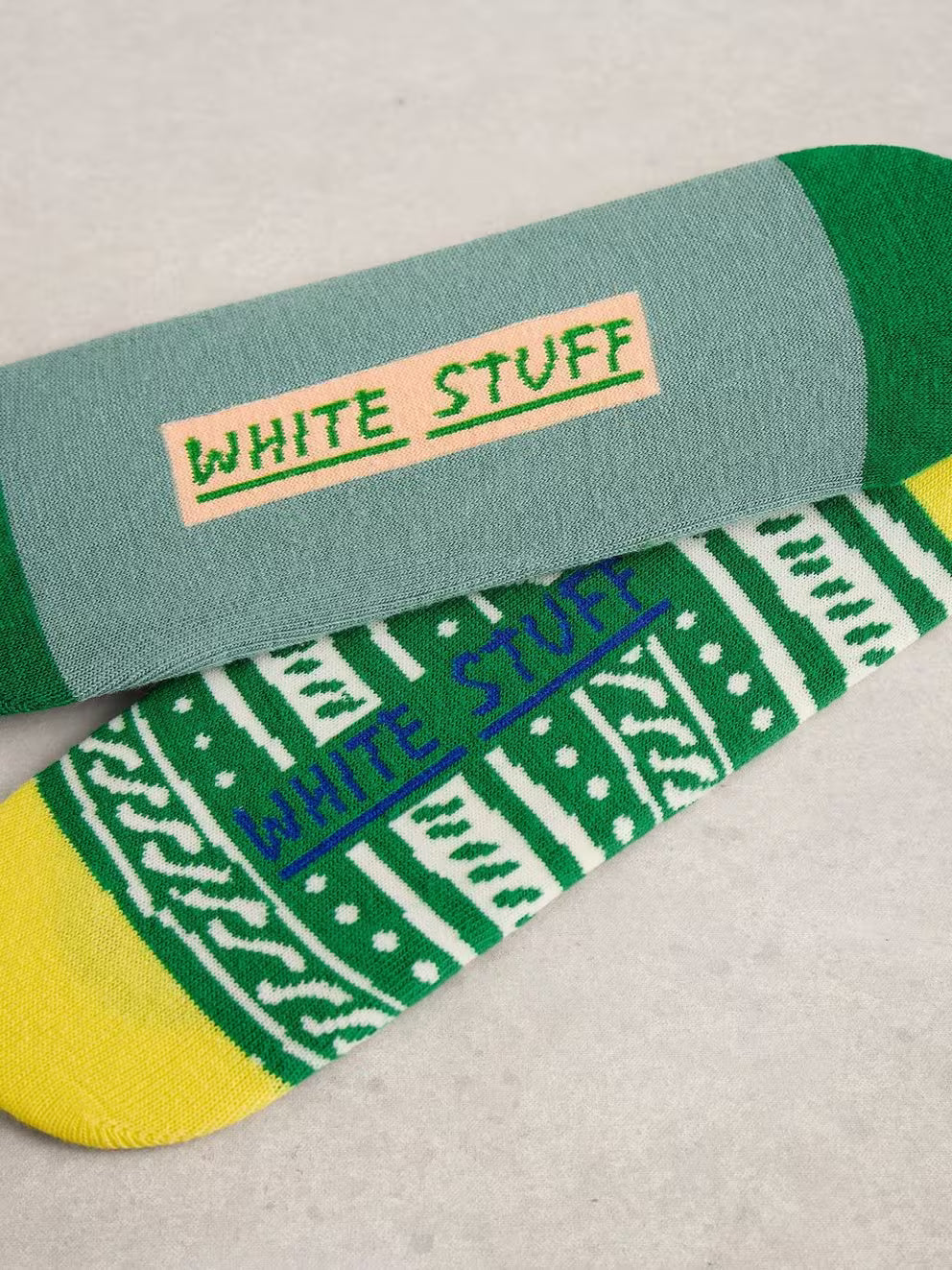 White Stuff 2 Pack Lemon No Show Socks - Yellow Multi