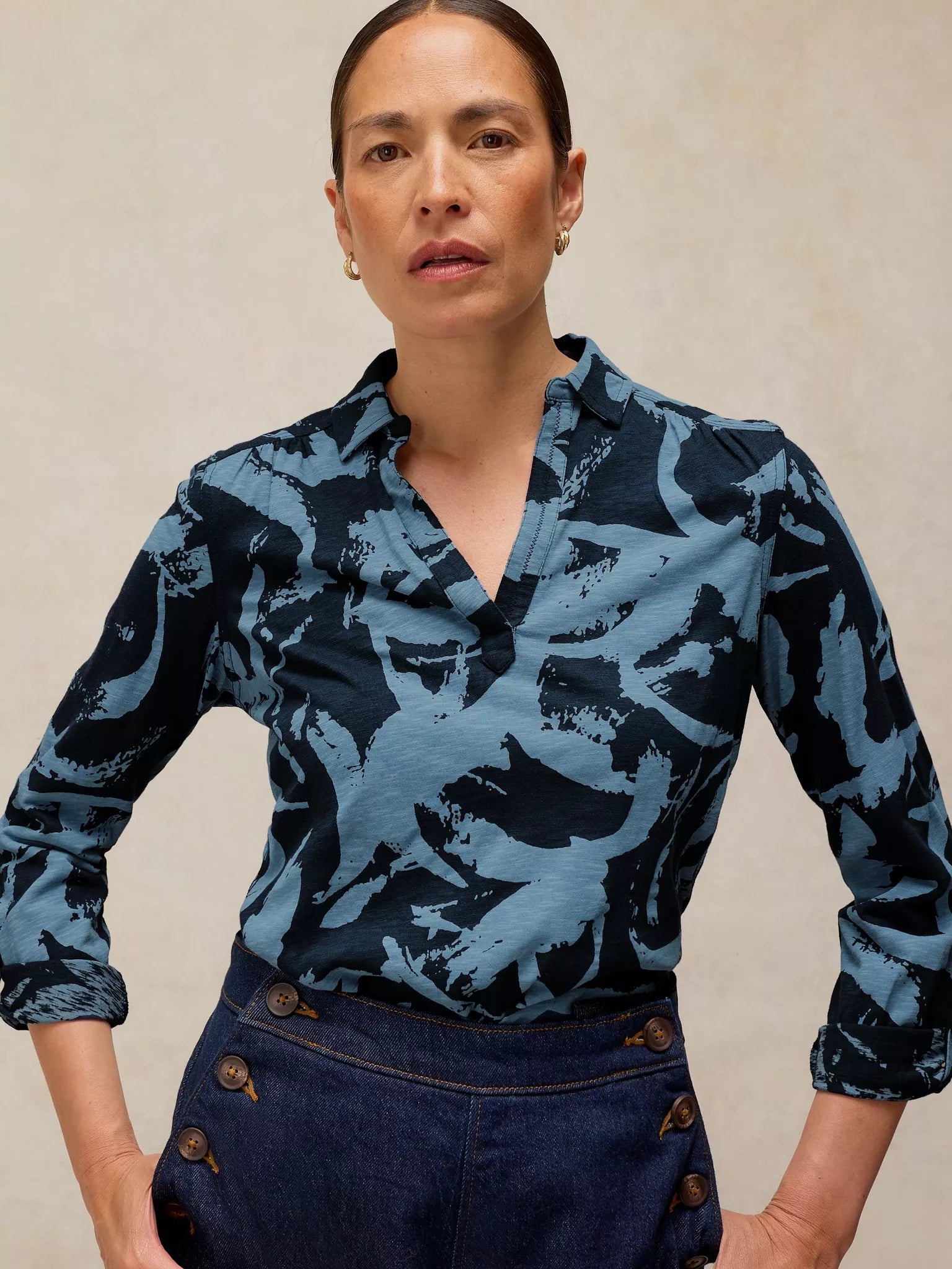 White Stuff Allie Shirt - Blue Print F26