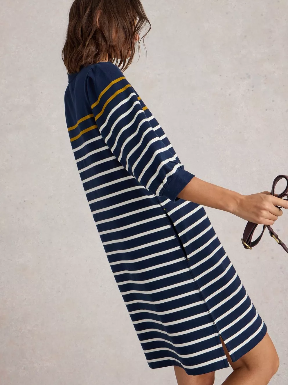 White Stuff Amy Striped Dress - Navy Clothing - Dresses + Jumpsuits - Dresses - Short Dresses by White Stuff | Grace the Boutique