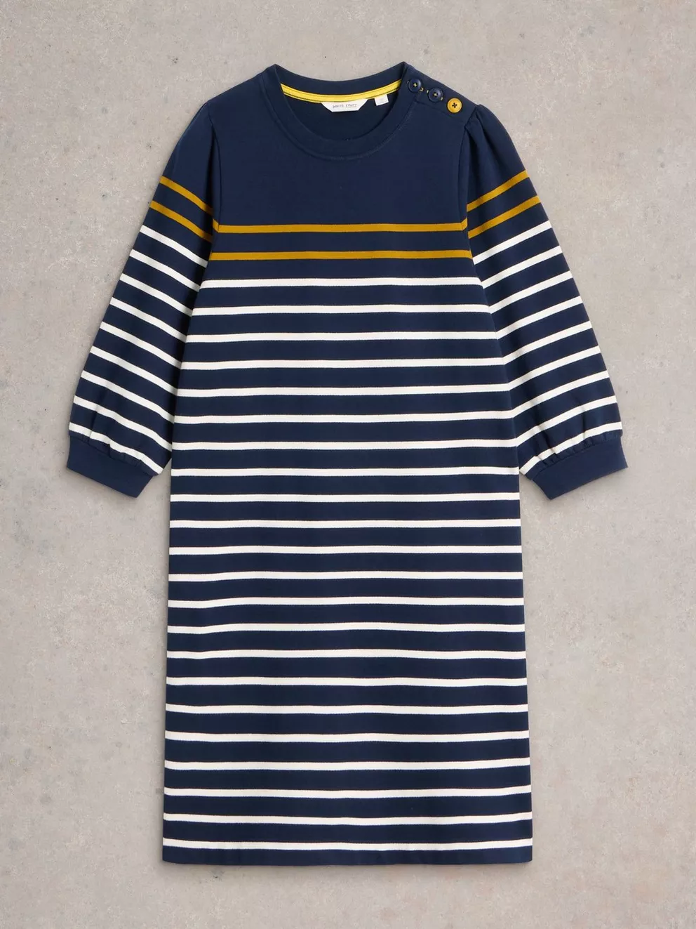 White Stuff Amy Striped Dress - Navy Clothing - Dresses + Jumpsuits - Dresses - Short Dresses by White Stuff | Grace the Boutique