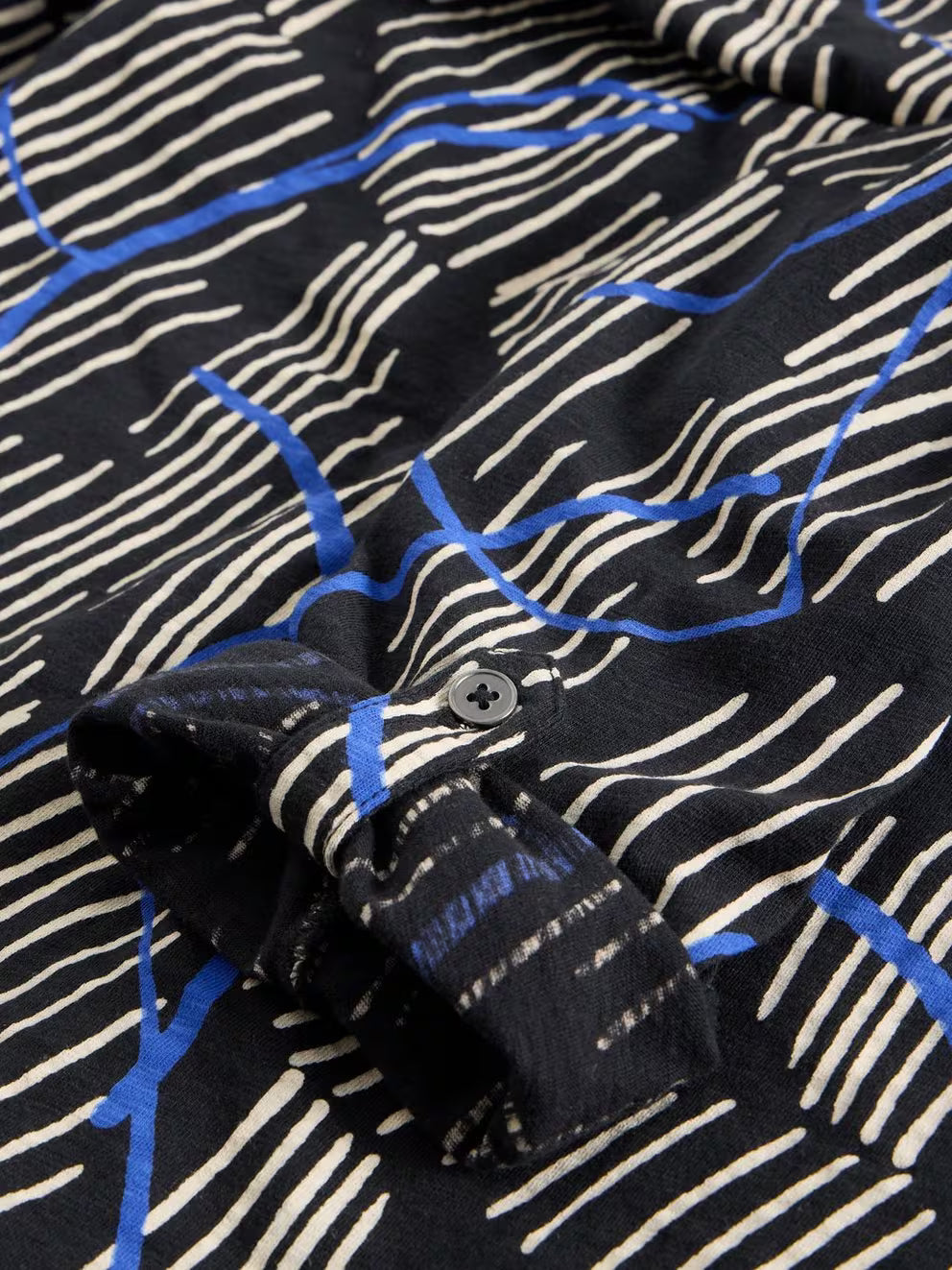 White Stuff Annie Jersey Shirt - Black Print