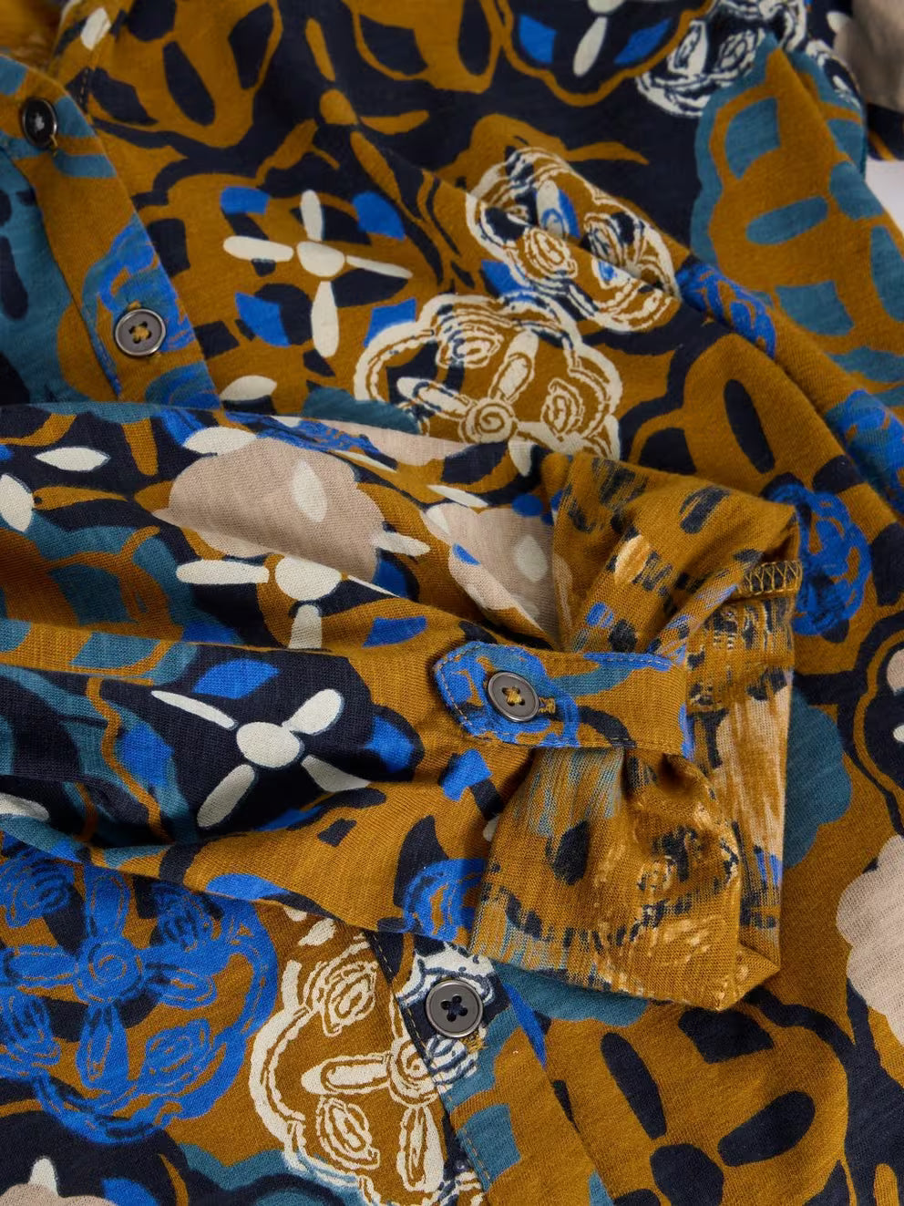 White Stuff Annie Jersey Shirt - Chartreuse Multi