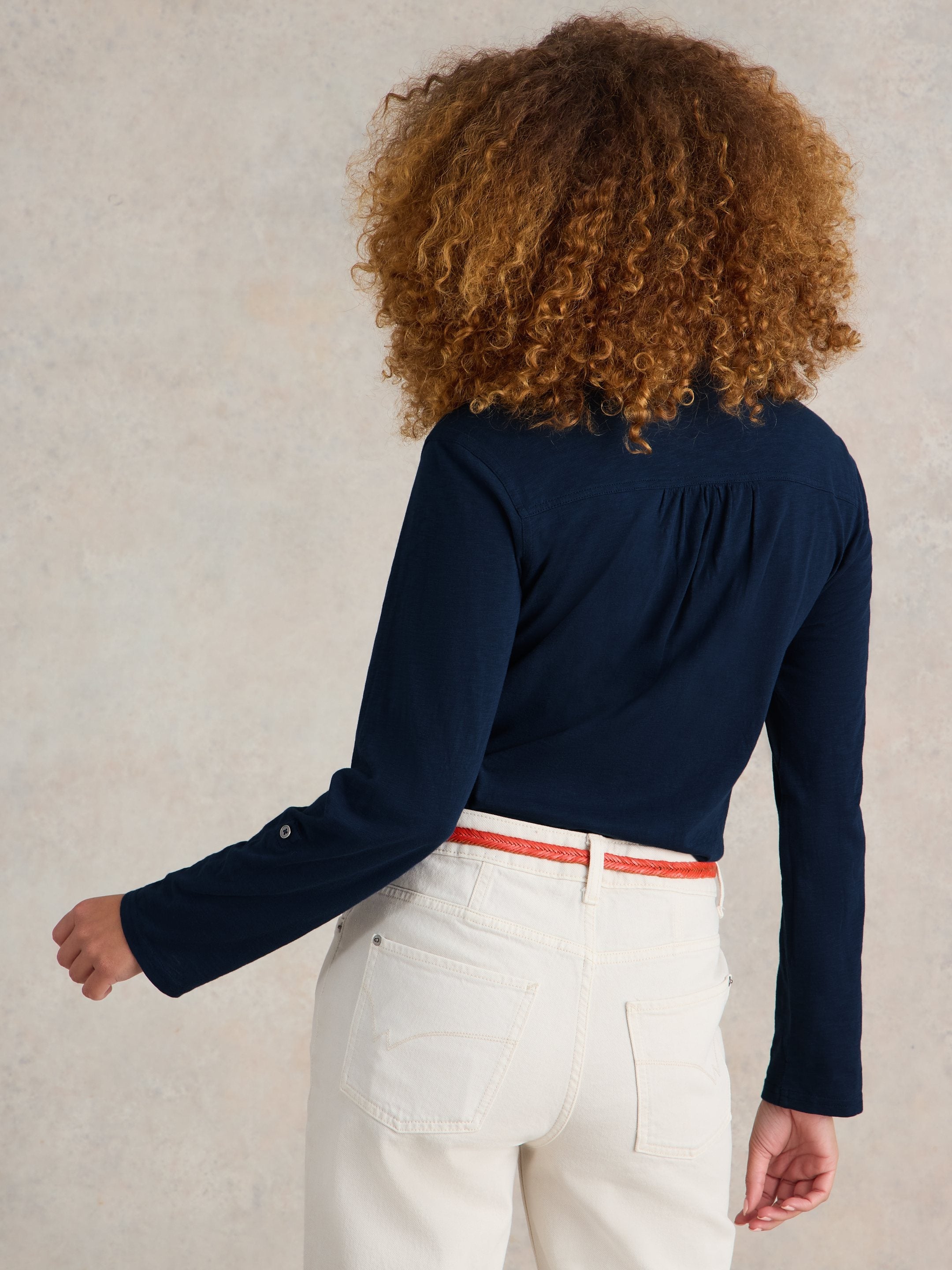 White Stuff Annie Longline Shirt - Navy Clothing - Tops - Tunics by White Stuff | Grace the Boutique