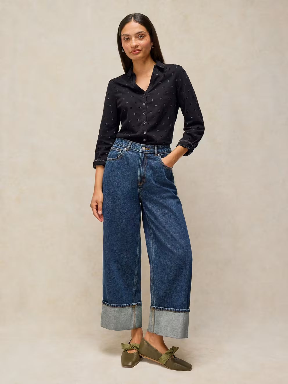 White Stuff Annie Sparkle Shirt - Black