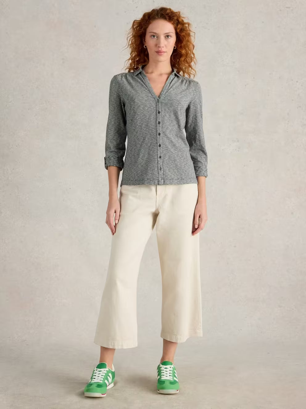 White Stuff Annie Stripe Shirt - Navy Multi