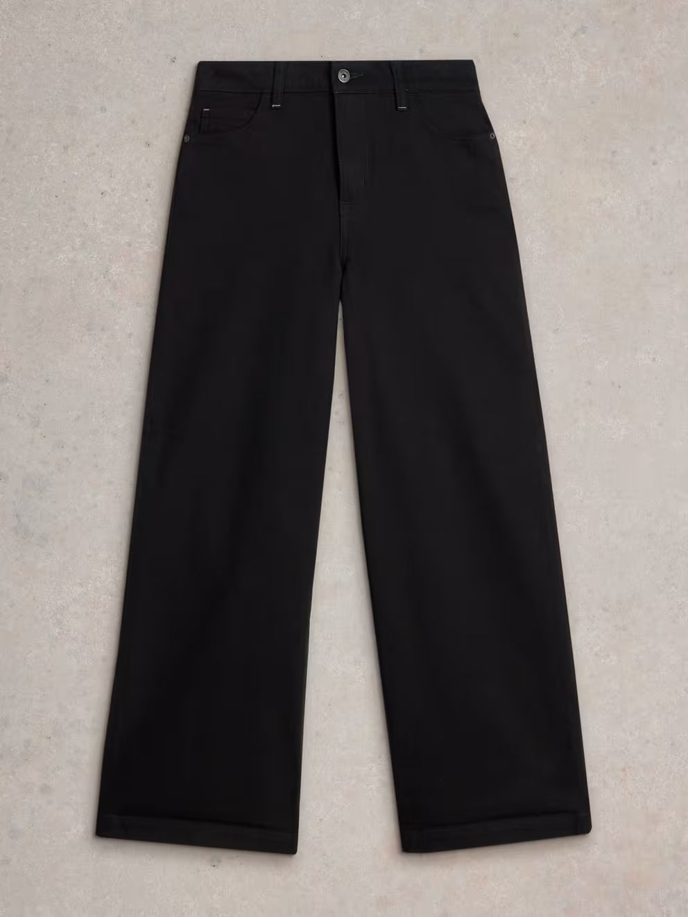 White Stuff Ayla Wide Leg Jean - Black Denim