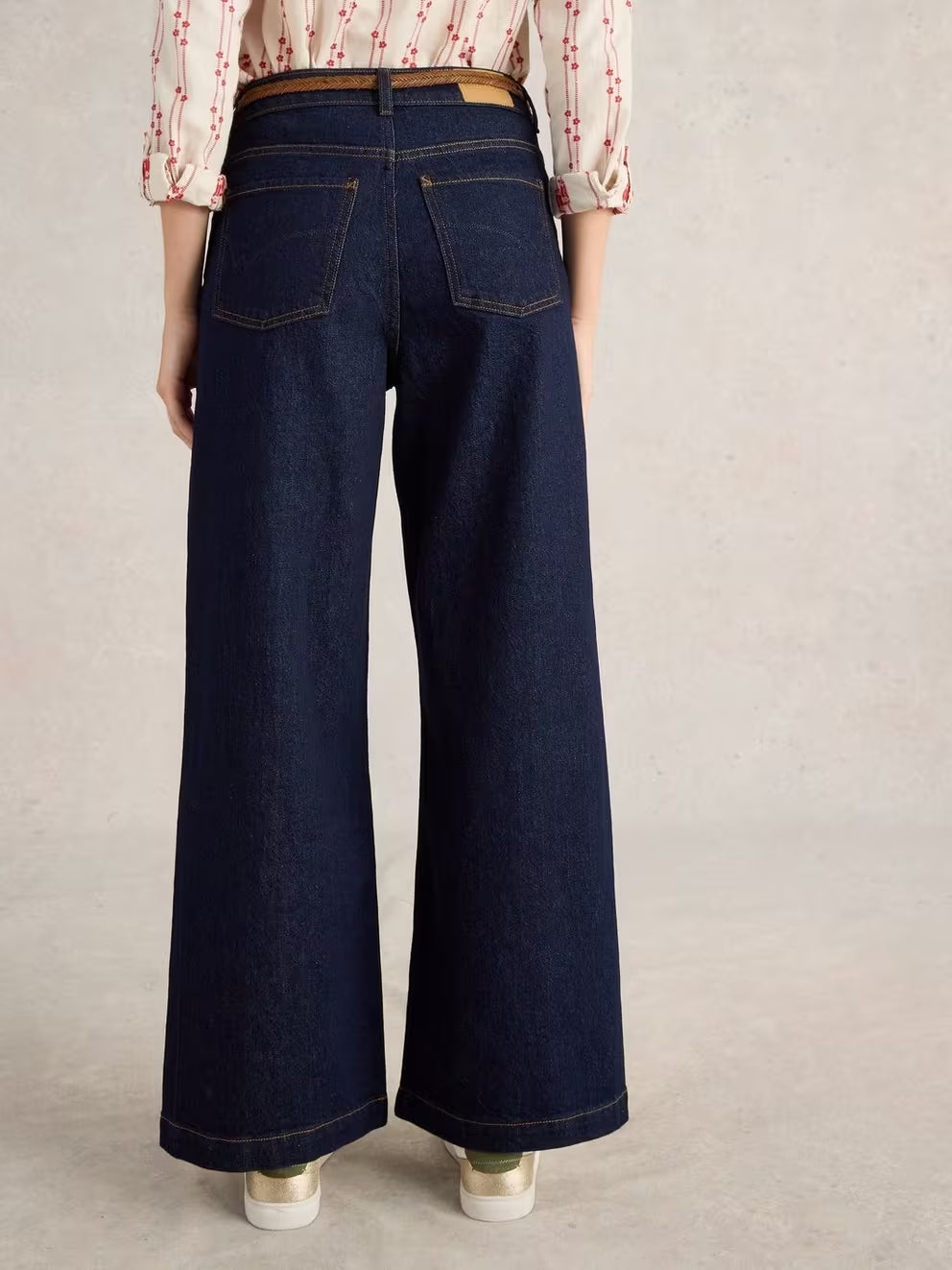 White Stuff Ayla Wide Leg Jean - Dark Denim