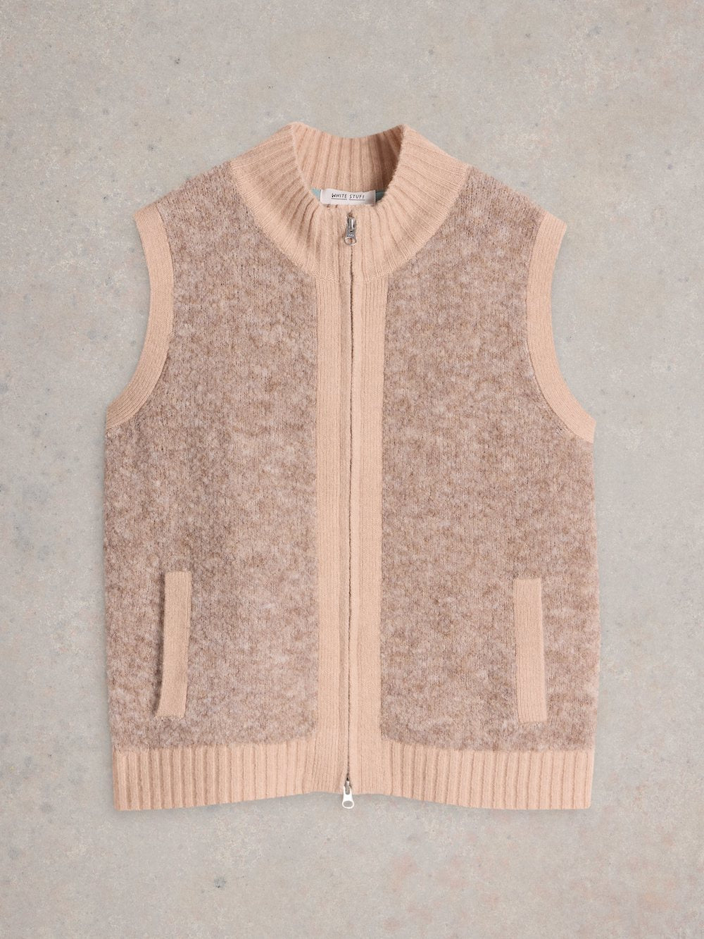 White Stuff Becky Boucle Gilet - Light Natural Clothing - Outerwear - Jackets by White Stuff | Grace the Boutique