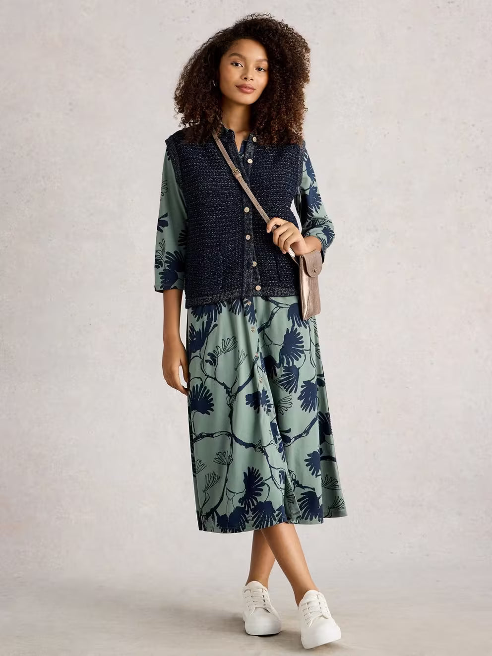 White Stuff Belle Sparkle Vest - Dark Navy