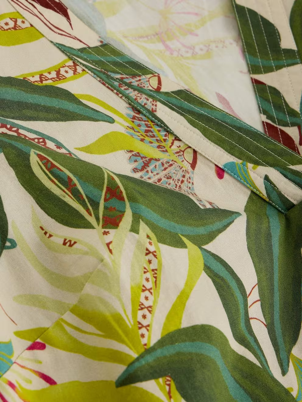 White Stuff Bex Cotton Top - Ivory Print