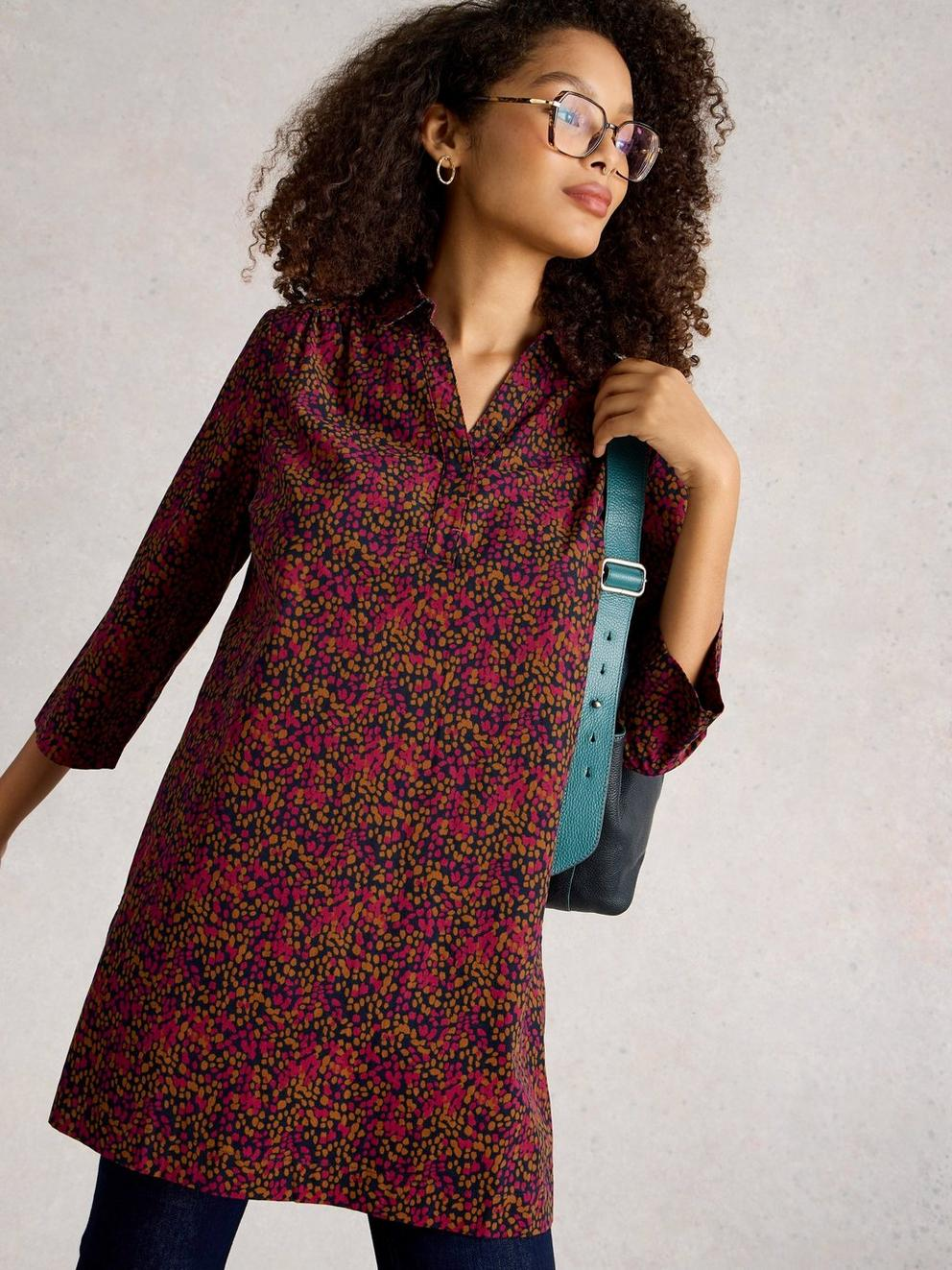 White Stuff Blake Cord Tunic - Pink Multi