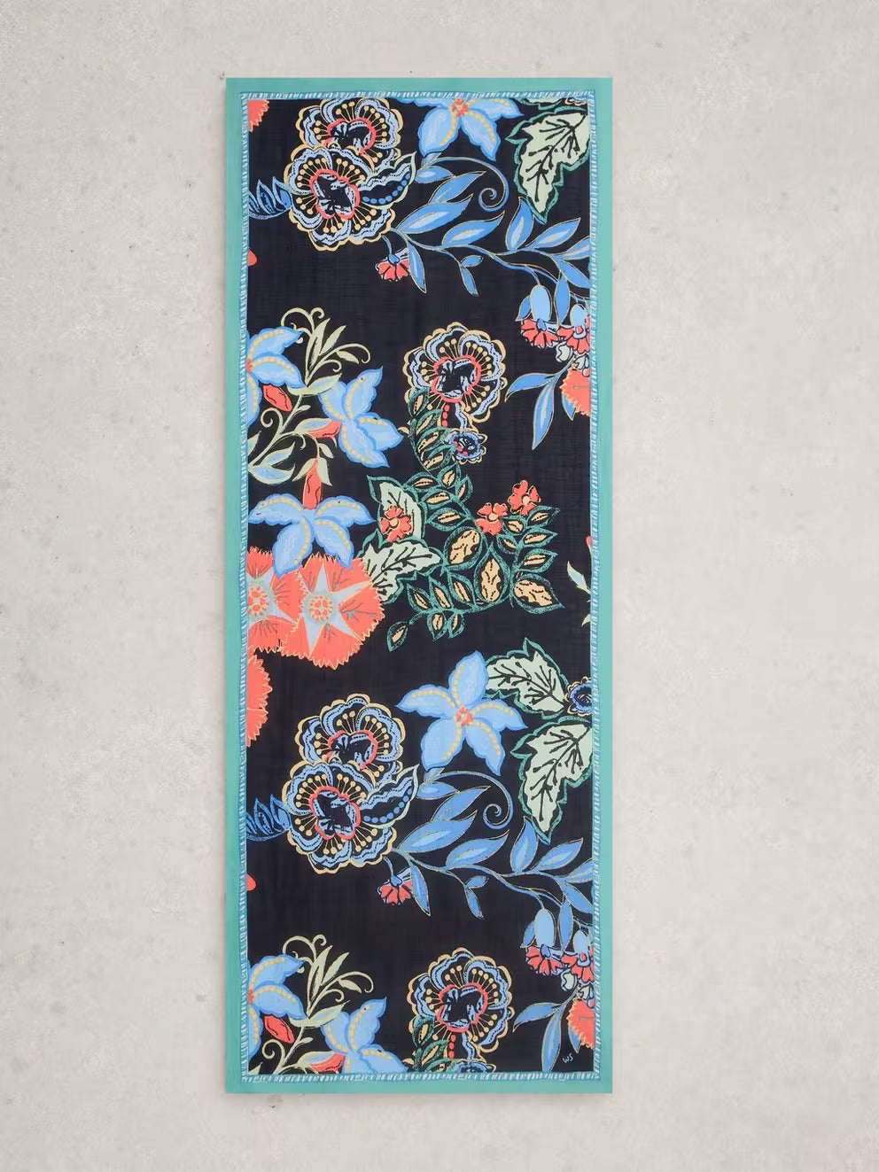 White Stuff Callie Printed Scarf - Navy Multi