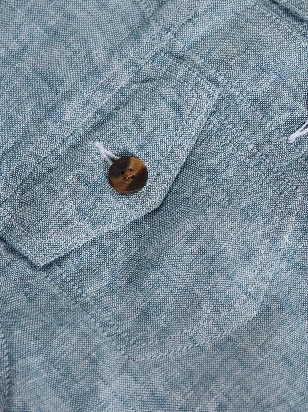 White Stuff Camille Linen Jacket - Chambray Blue