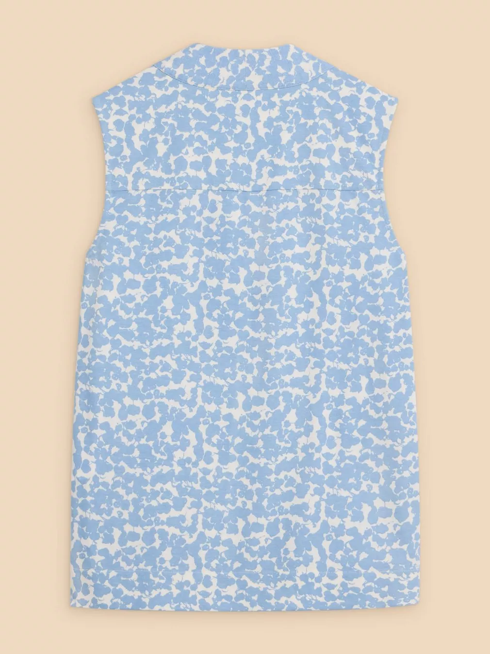White Stuff Celia Jersey Mix Shirt - Blue Print Clothing - Tops - Shirts - Sleeveless Knits by White Stuff | Grace the Boutique