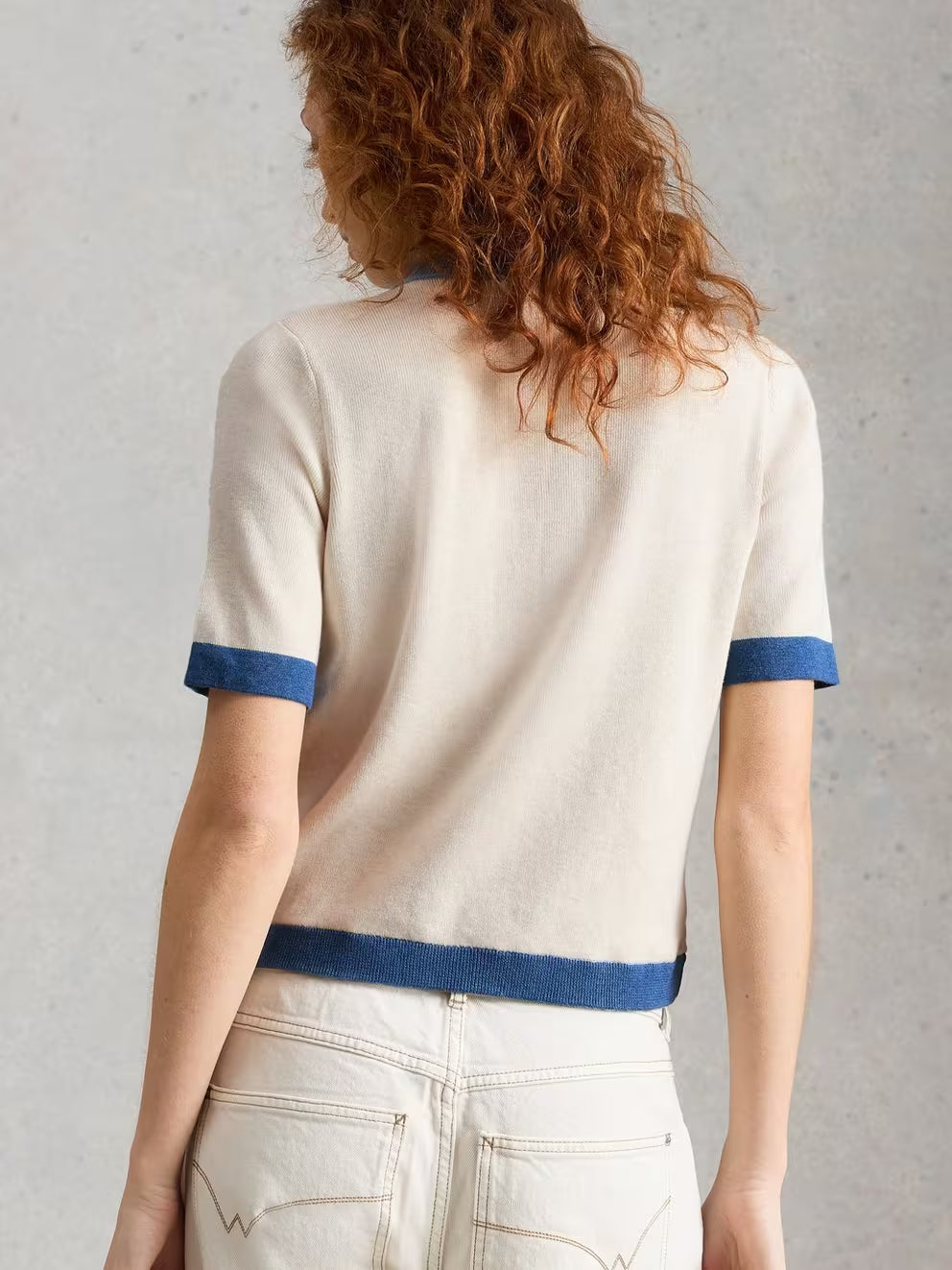 White Stuff Charlotte SS Cardi - Ivory Multi
