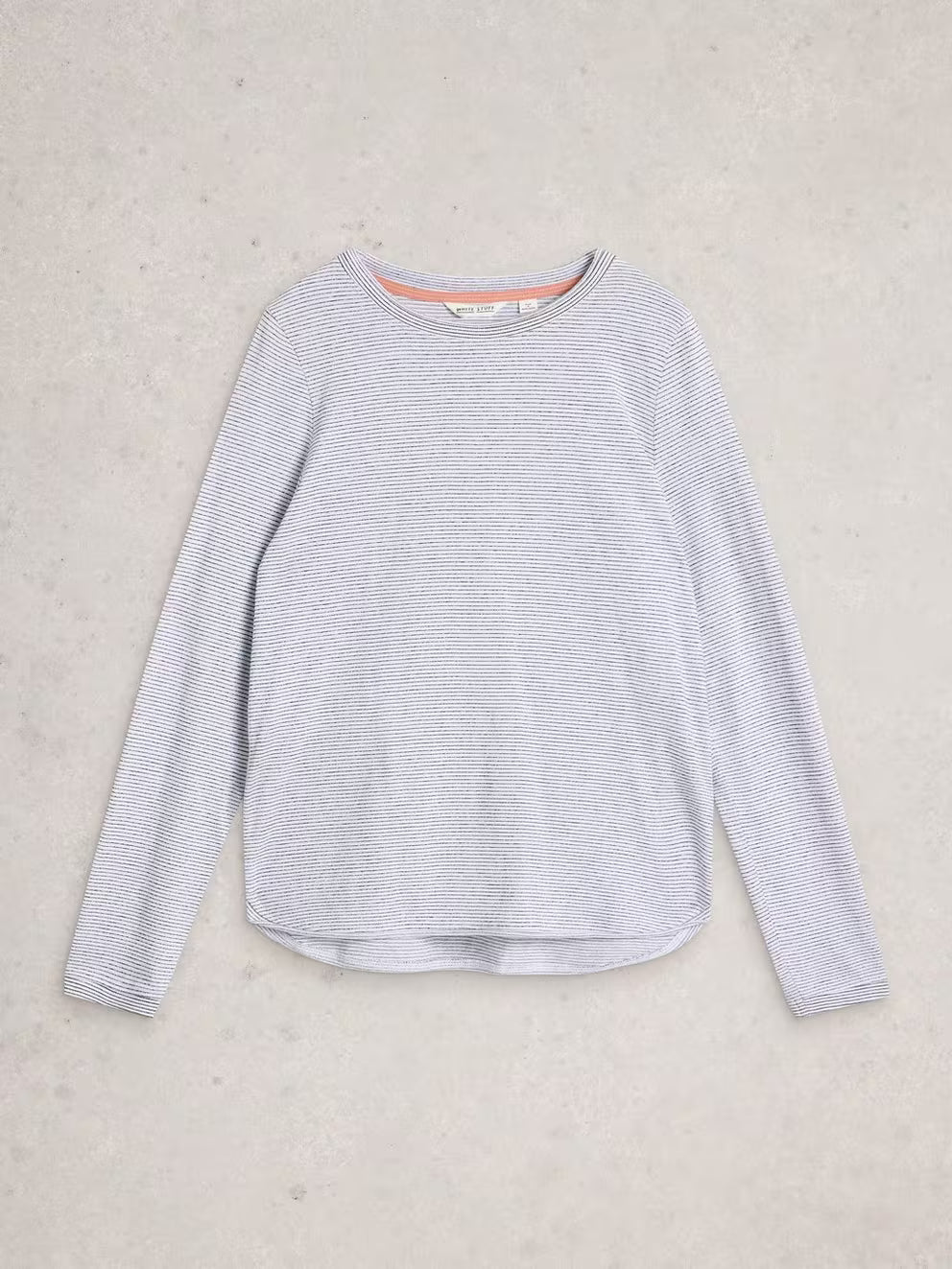 White Stuff Clara LS Sparkle Tee - Ivory Multi