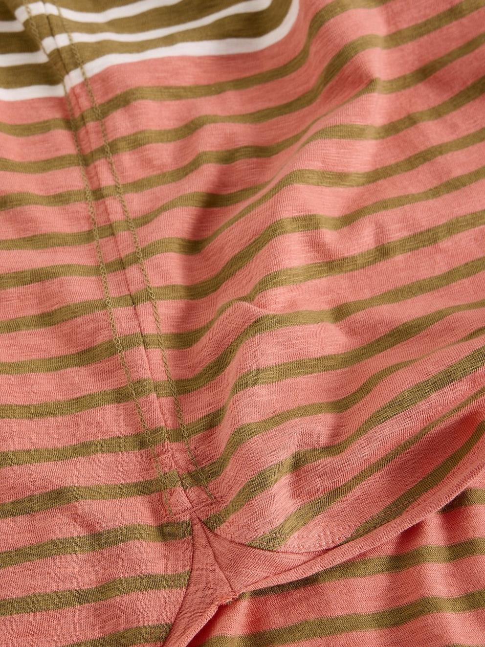 White Stuff Clara LS Stripe Tee - Green Multi