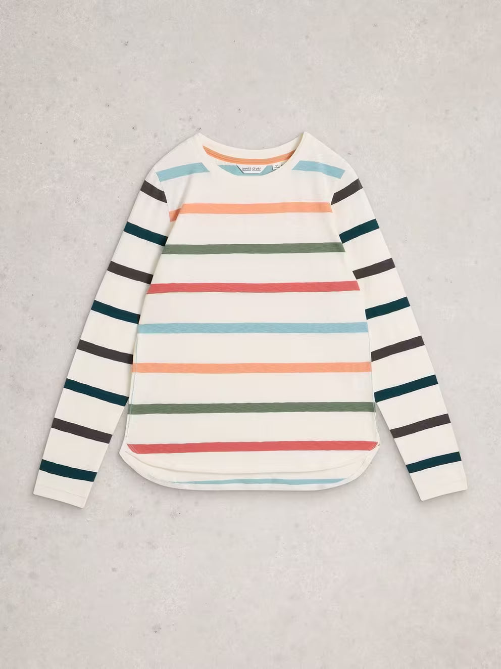 White Stuff Clara LS Stripe Tee - Ivory Multi 26