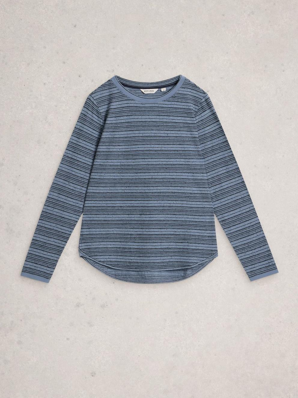 White Stuff Clara Stitch LS Tee - Blue Multi