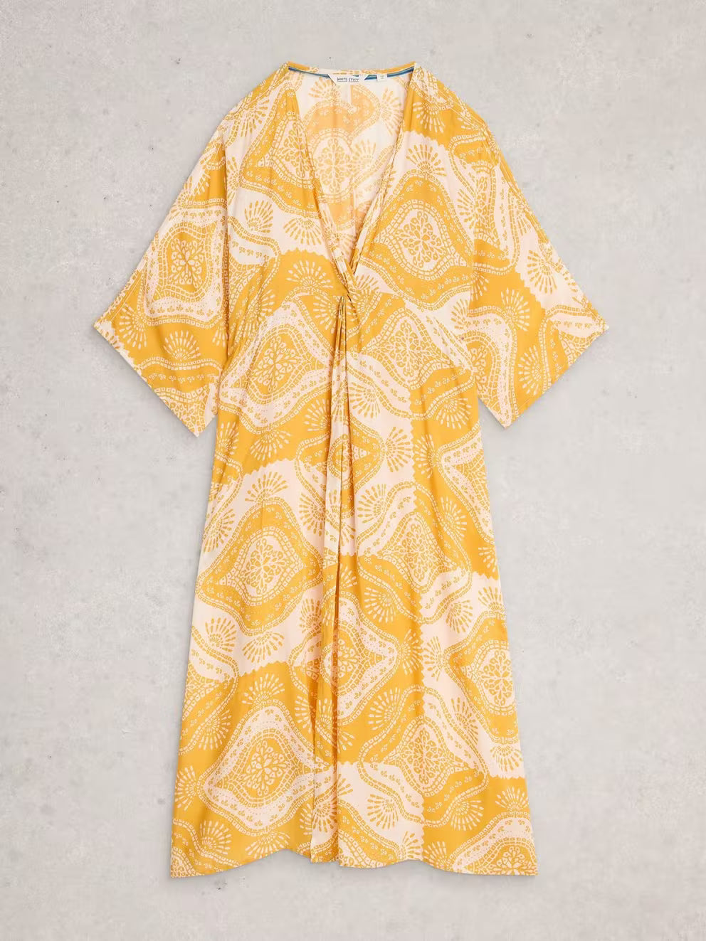 White Stuff Cleo Coverup Kimono - Yellow Print