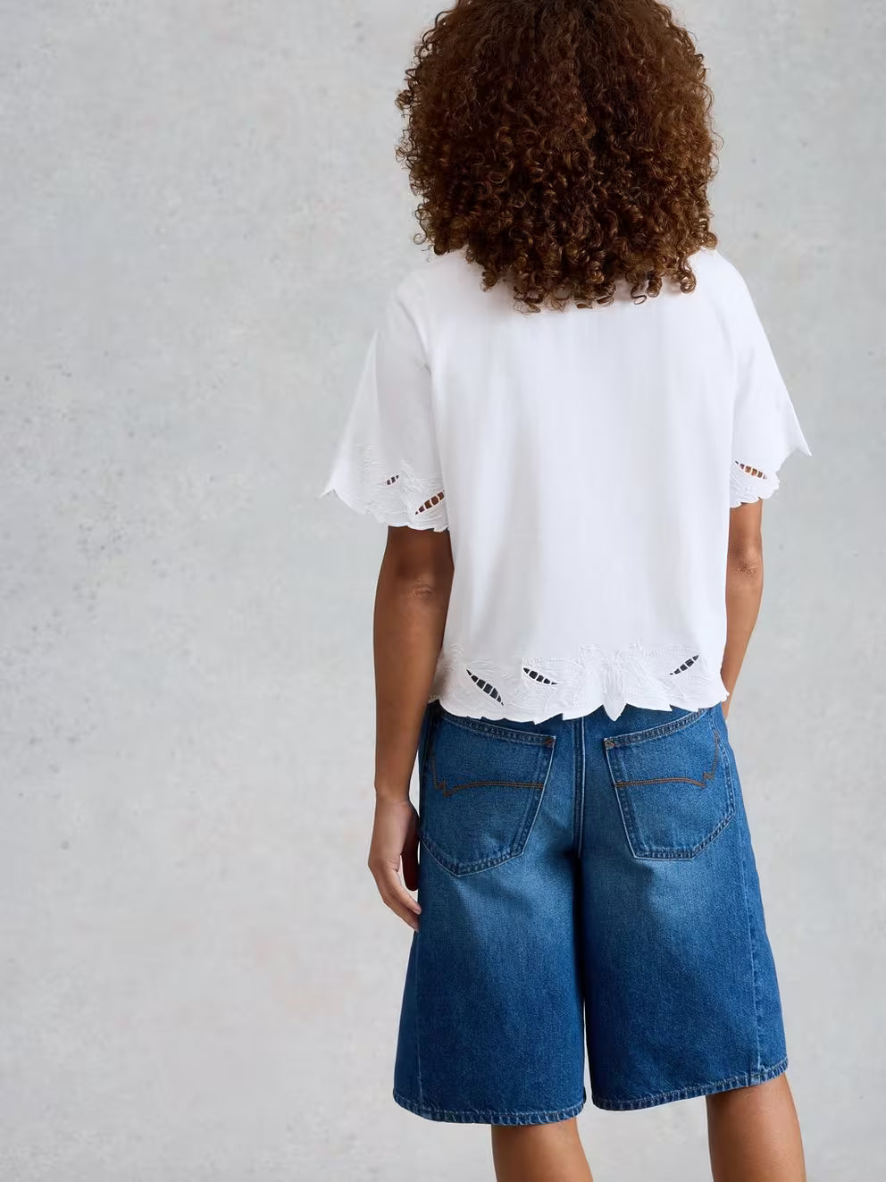 White Stuff Colleen Cutwork Tee - White