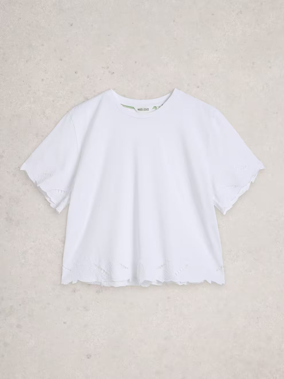 White Stuff Colleen Cutwork Tee - White