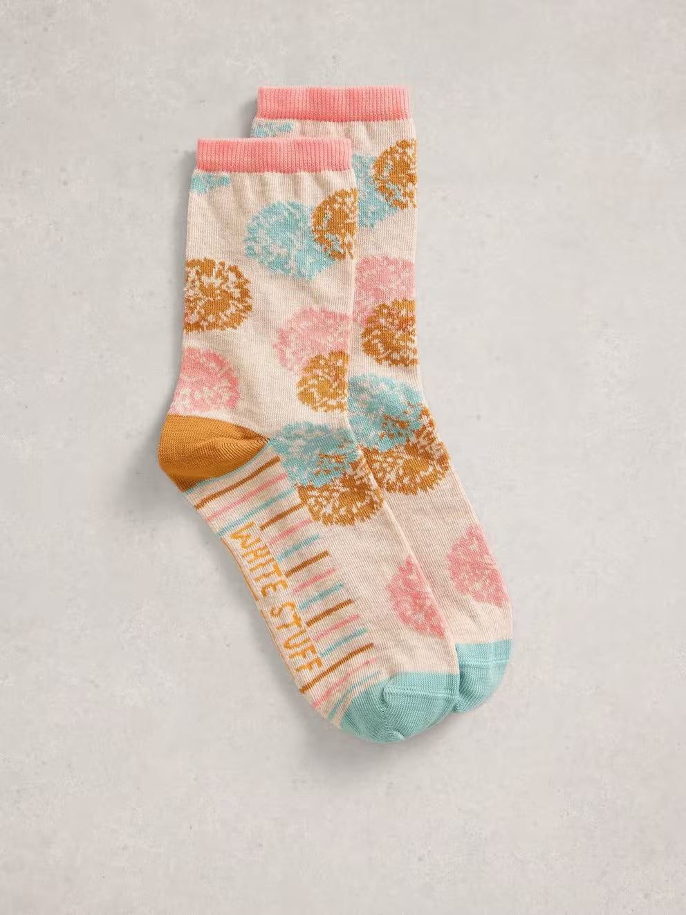 White Stuff Dandelion Ankle Sock - Natural Multi