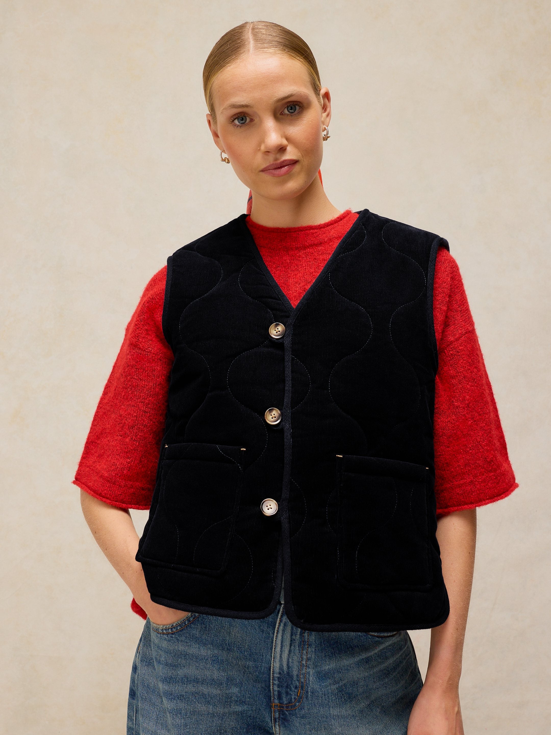 White Stuff Emery Vest - Dark Navy