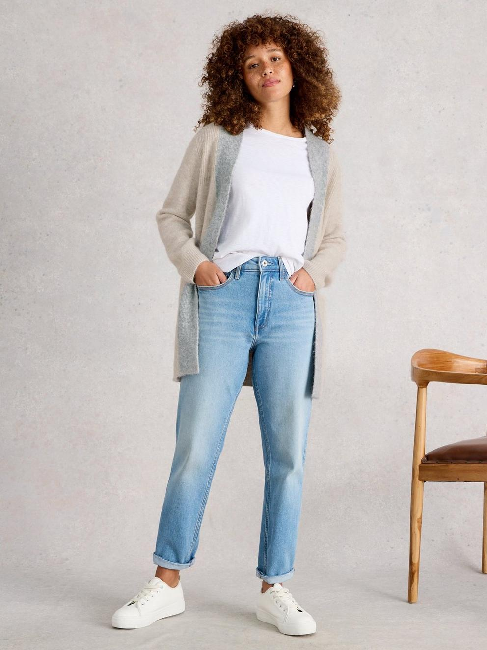 White Stuff Erin Longline Cardigan - Natural Multi