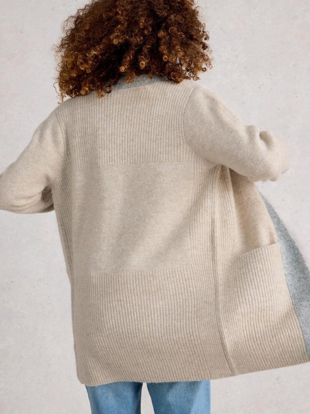 White Stuff Erin Longline Cardigan - Natural Multi