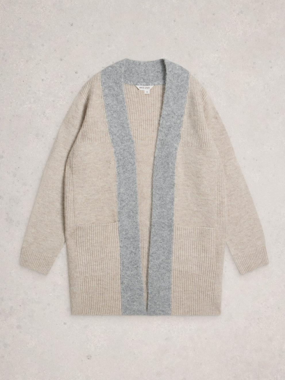 White Stuff Erin Longline Cardigan - Natural Multi