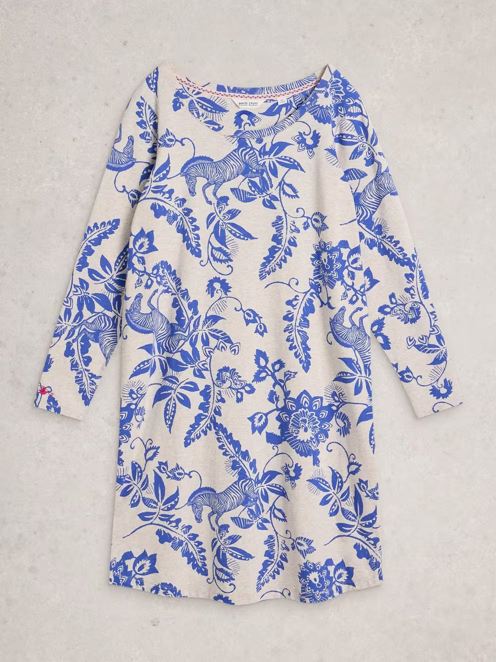 White Stuff Eva Jersey Nightie - Natural Multi