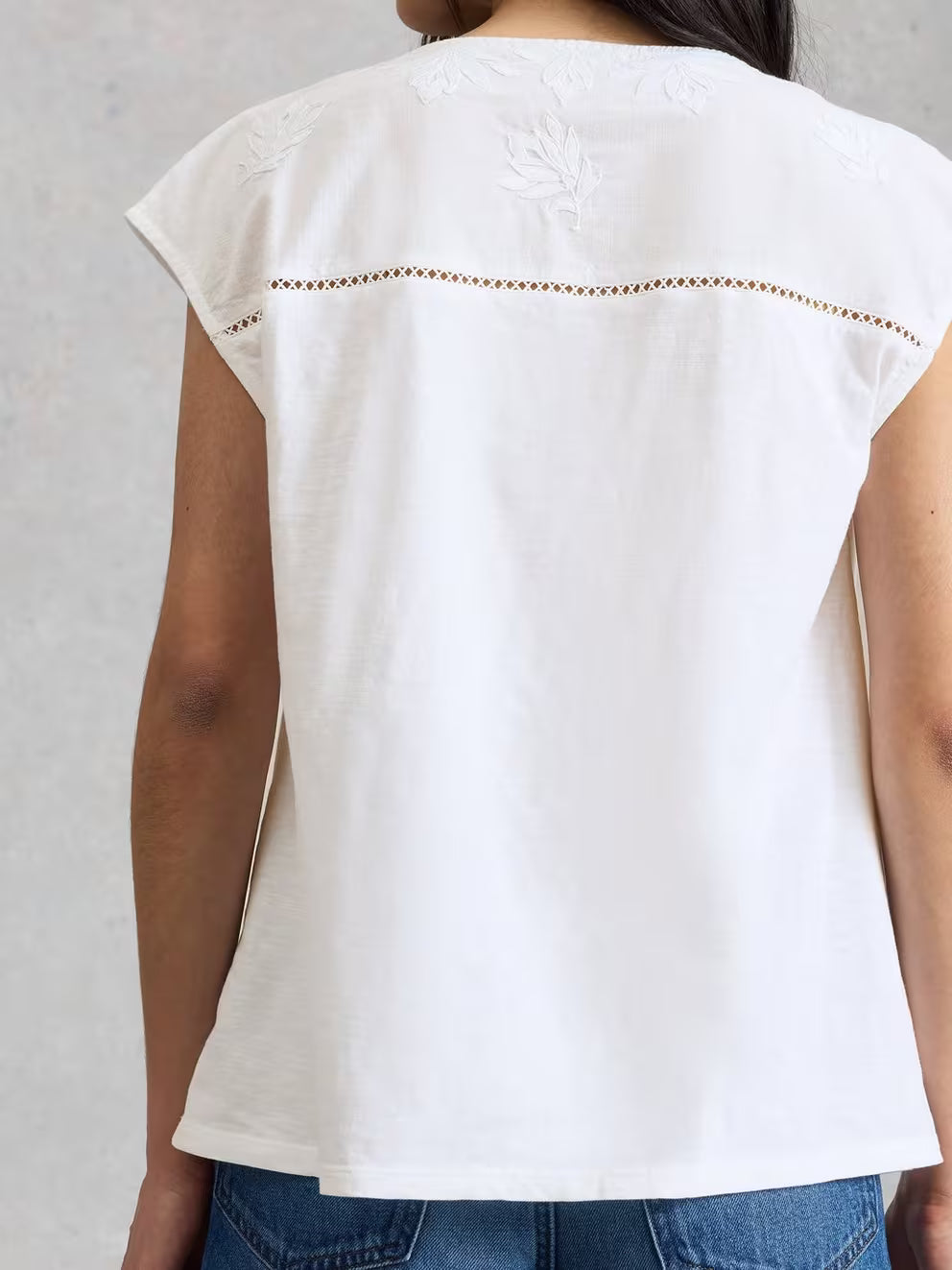 White Stuff Fliss Floral Top - White