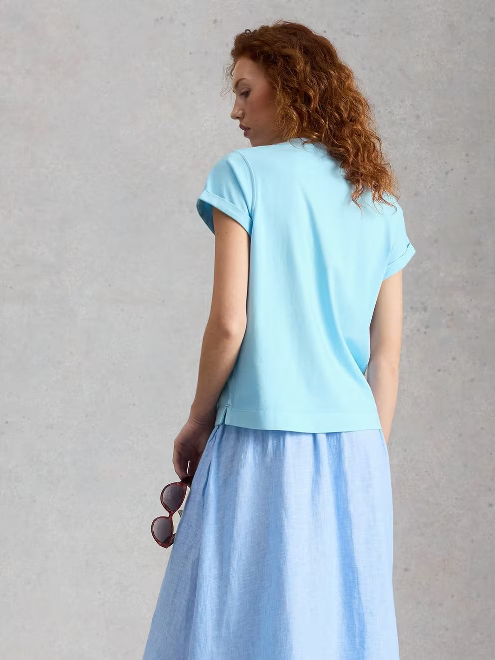 White Stuff Gina Graphic Tee - Blue Print
