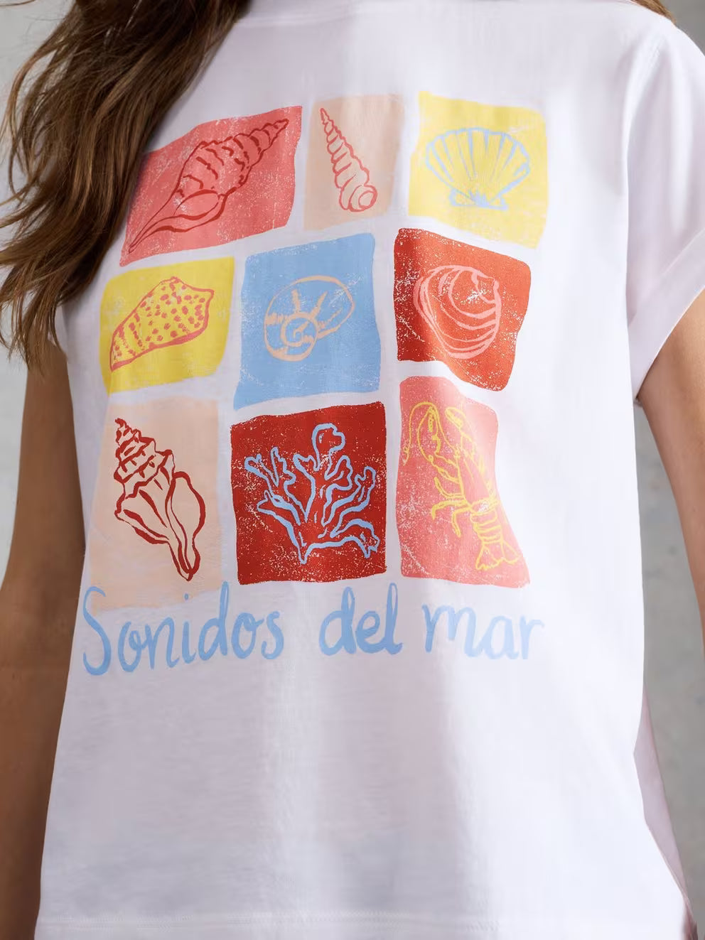 White Stuff Gina Graphic Tee - Ivory Print