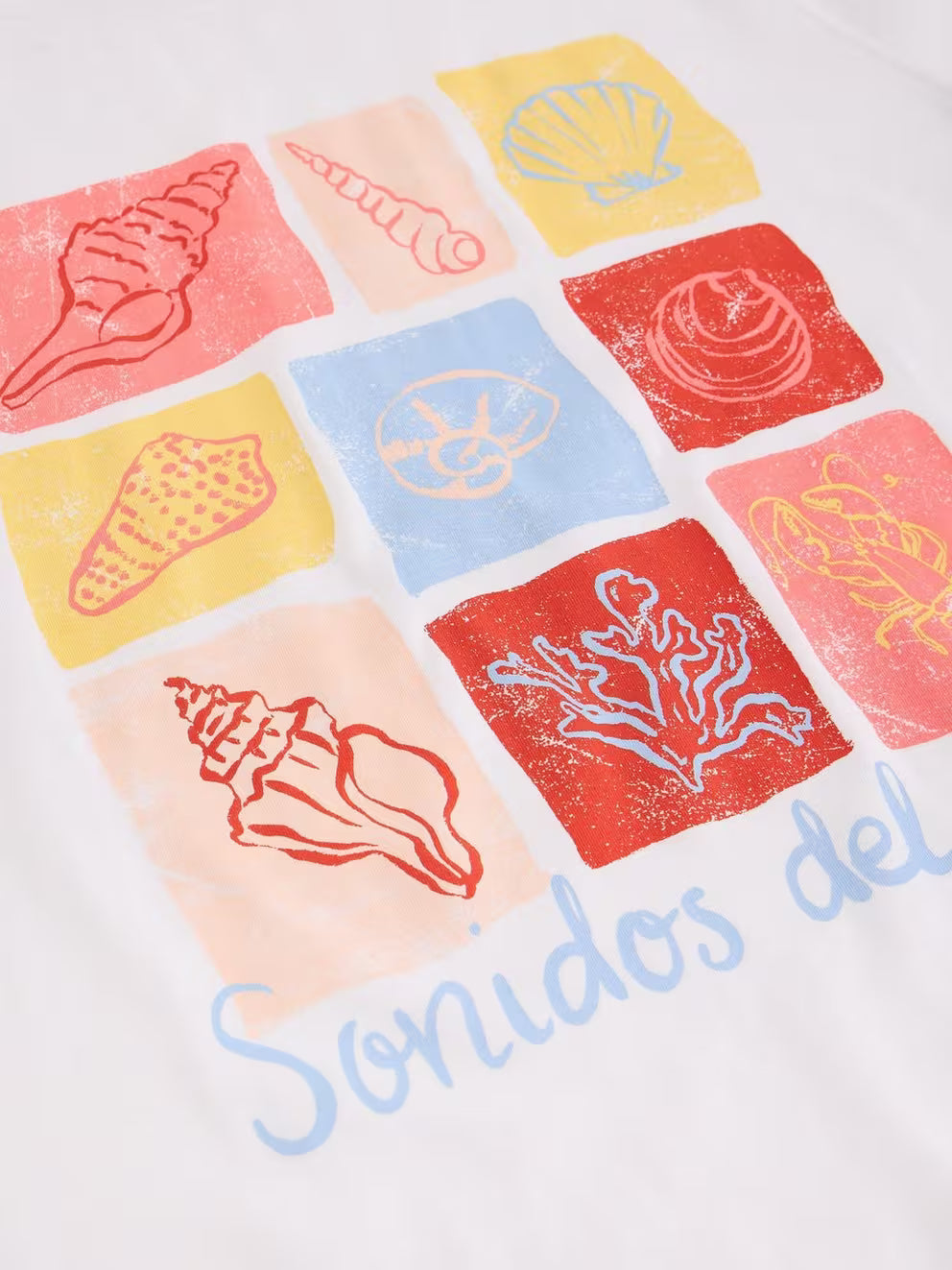 White Stuff Gina Graphic Tee - Ivory Print