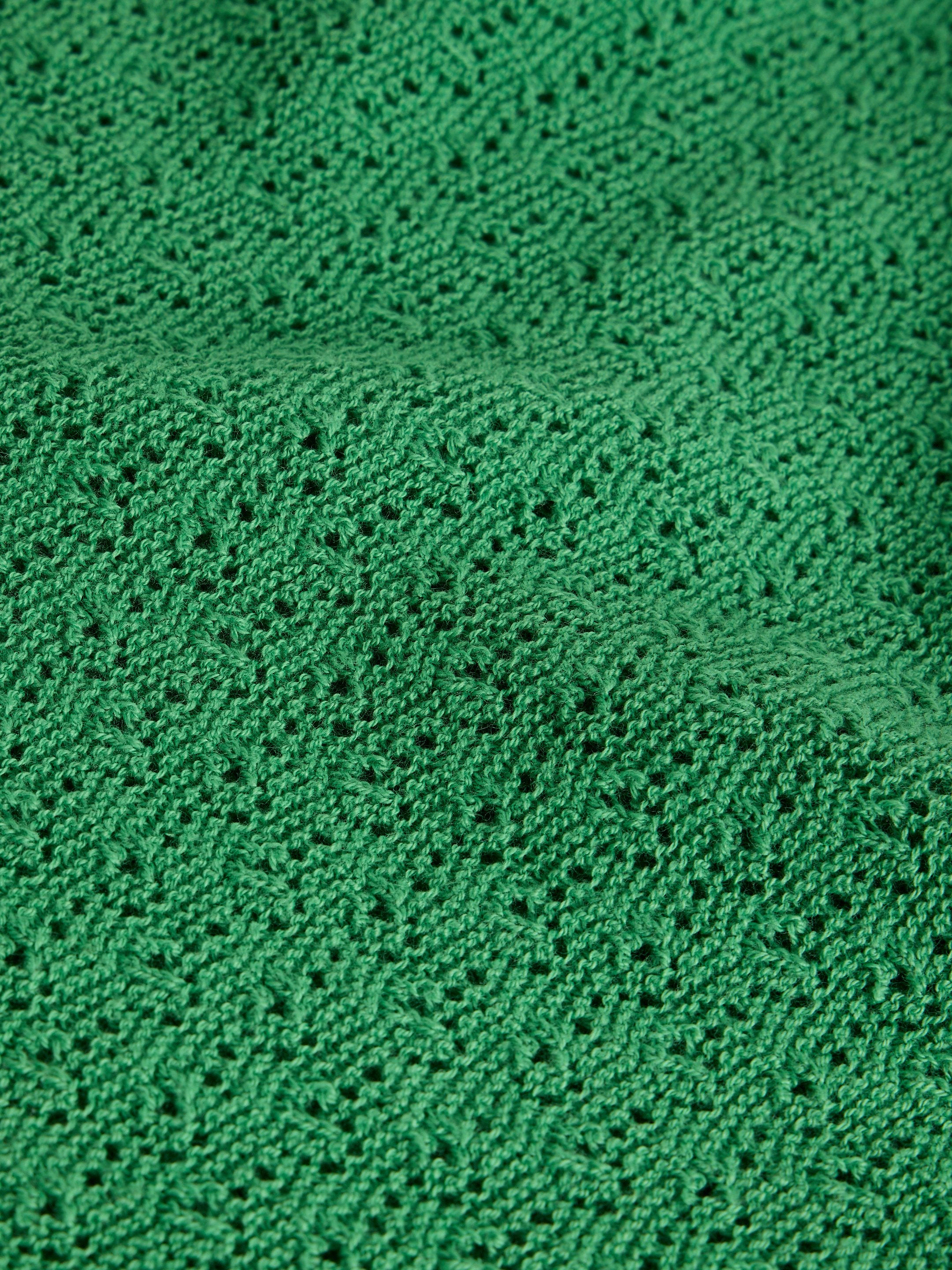 White Stuff Holly Pointelle Tee - Bright Green