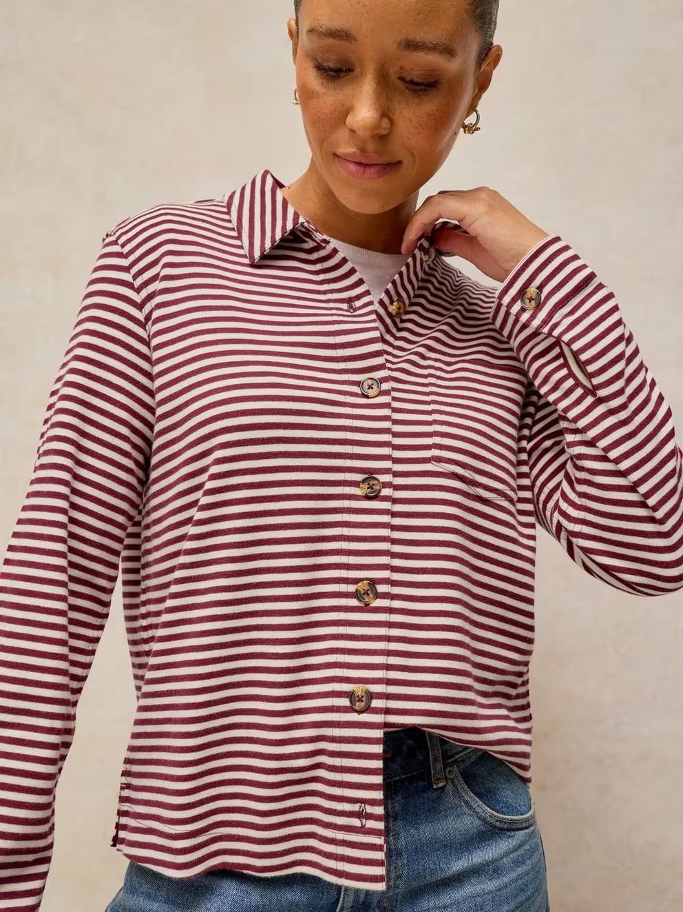 White Stuff Imogen Shirt - Plum Multi