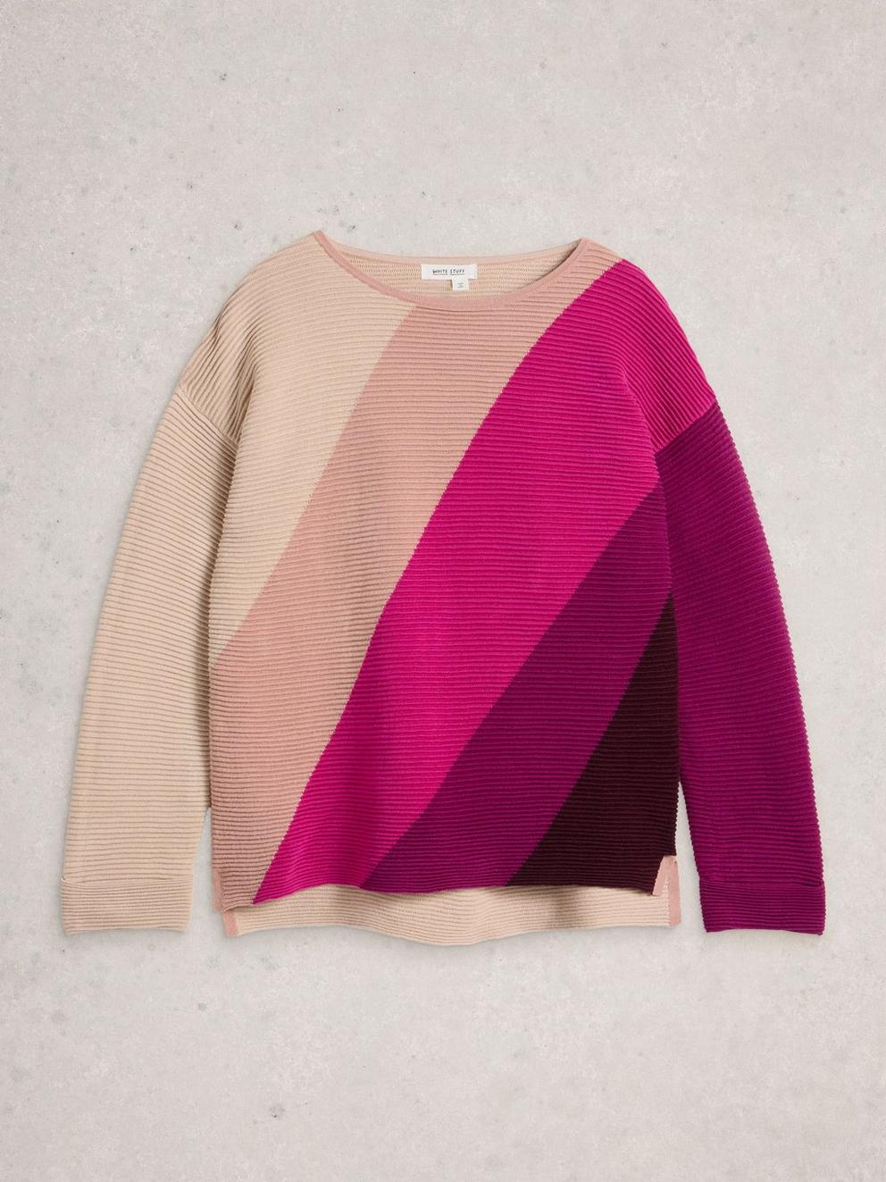 White Stuff Jana Colourblock Jumper - Purple
