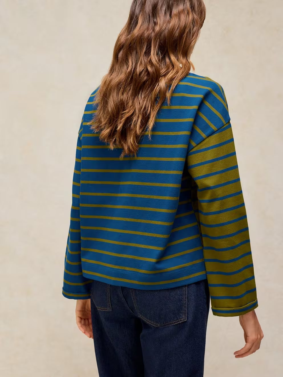 White Stuff Kim Midweight LS Tee - Green Multi