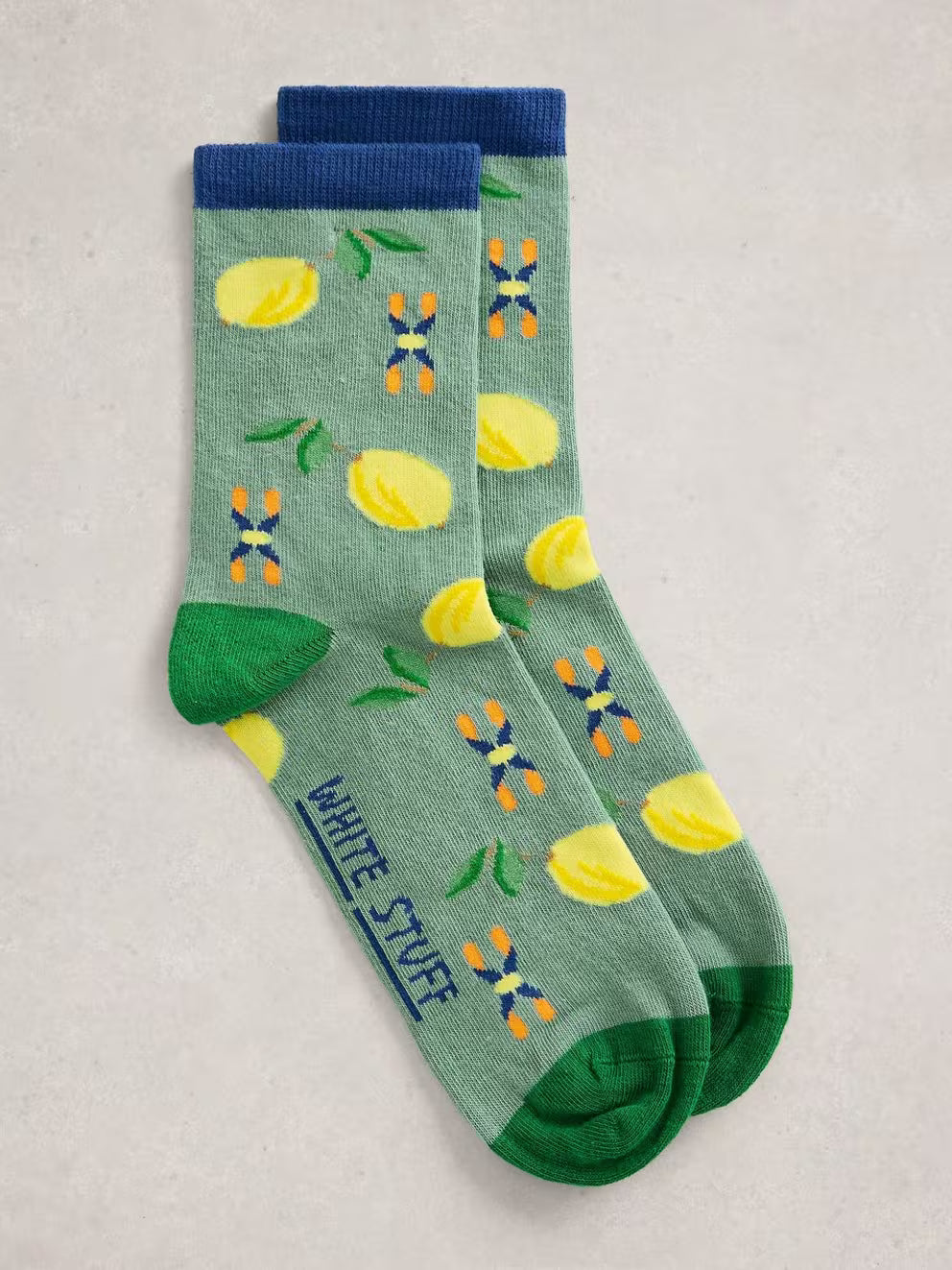 White Stuff Lemon Ankle Sock - Yellow Multi