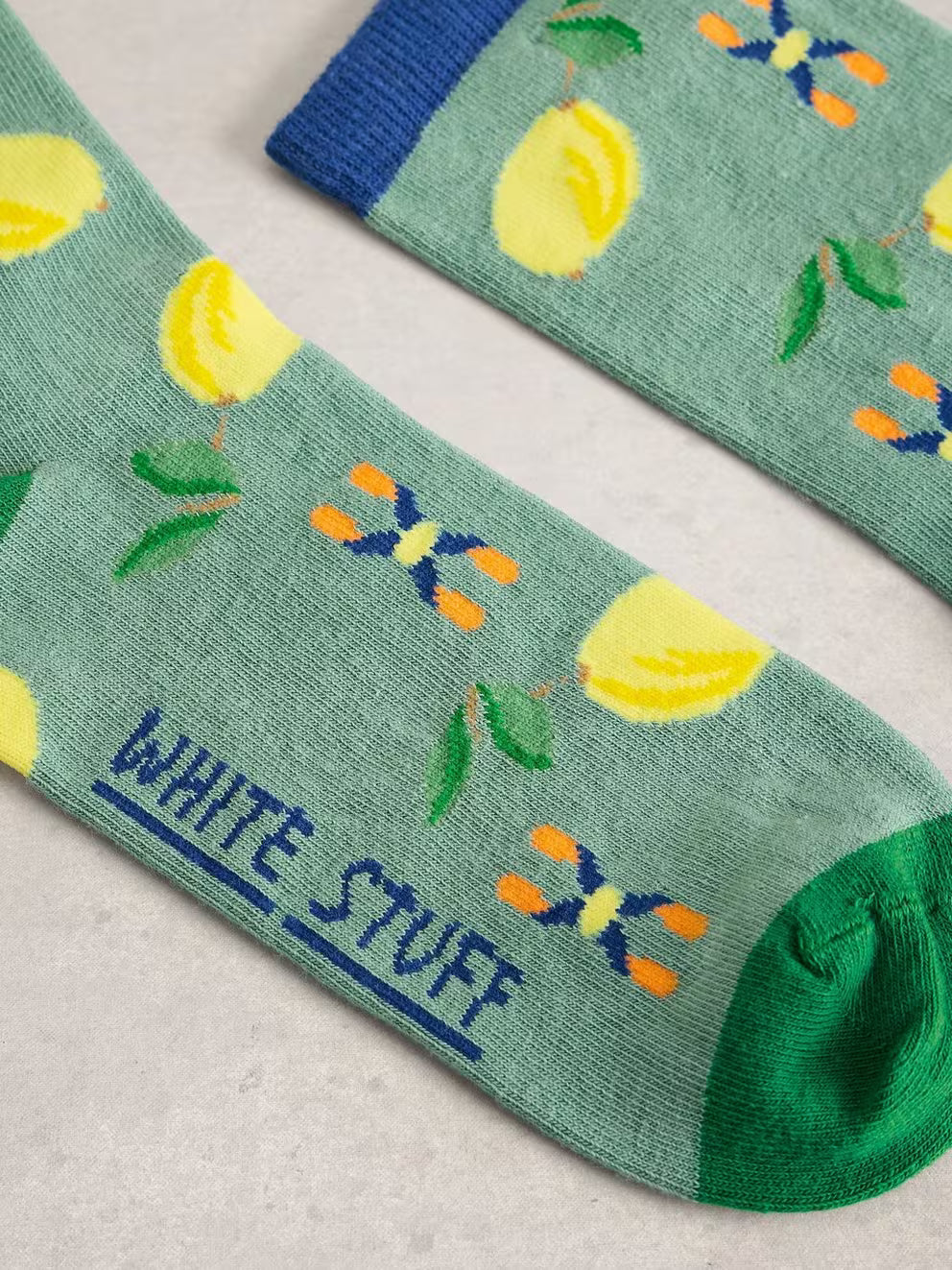 White Stuff Lemon Ankle Sock - Yellow Multi