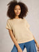 White Stuff Lena Sparkle Knit Tee - Golden Clothing - Tops - Shirts - SS Knits by White Stuff | Grace the Boutique