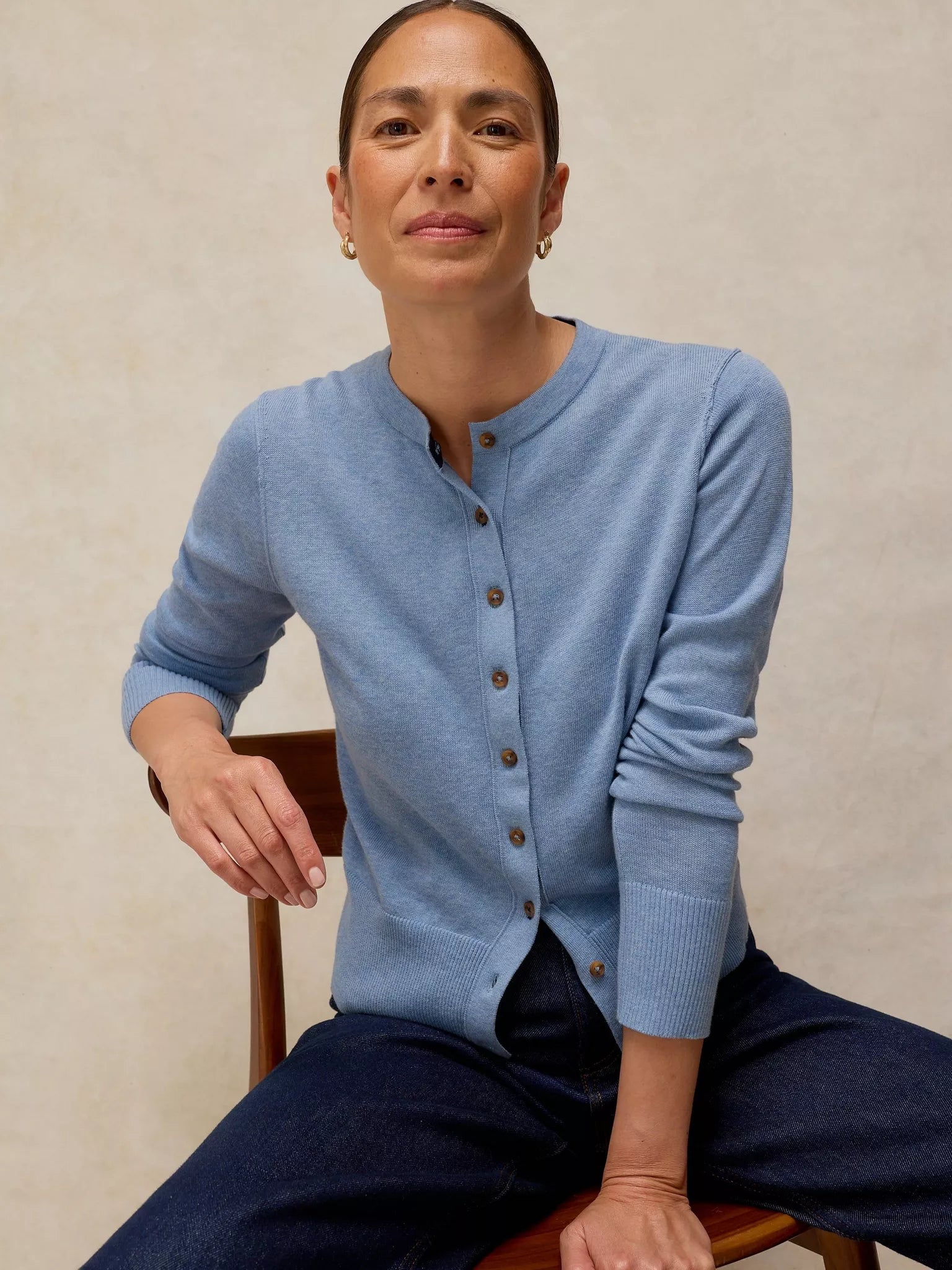 White Stuff Lois Cardi - Mid Blue